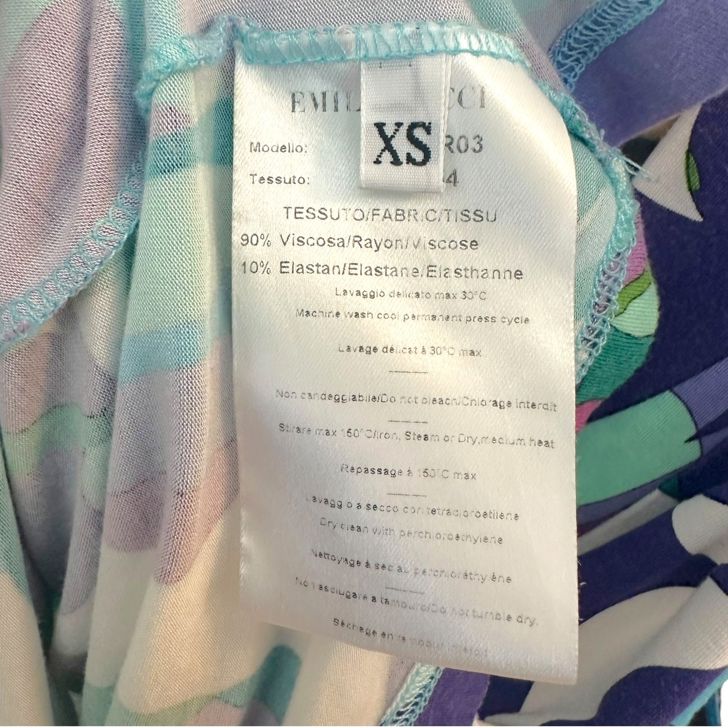 Emilio Pucci Blue & Purple Printed Racerback Tank