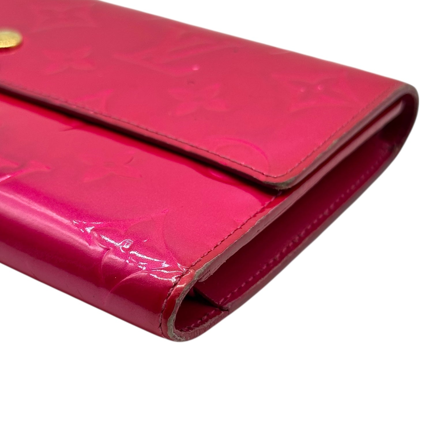 Louis Vuitton Hot Pink Vernis Monogram Long Wallet - Outfit Repeater