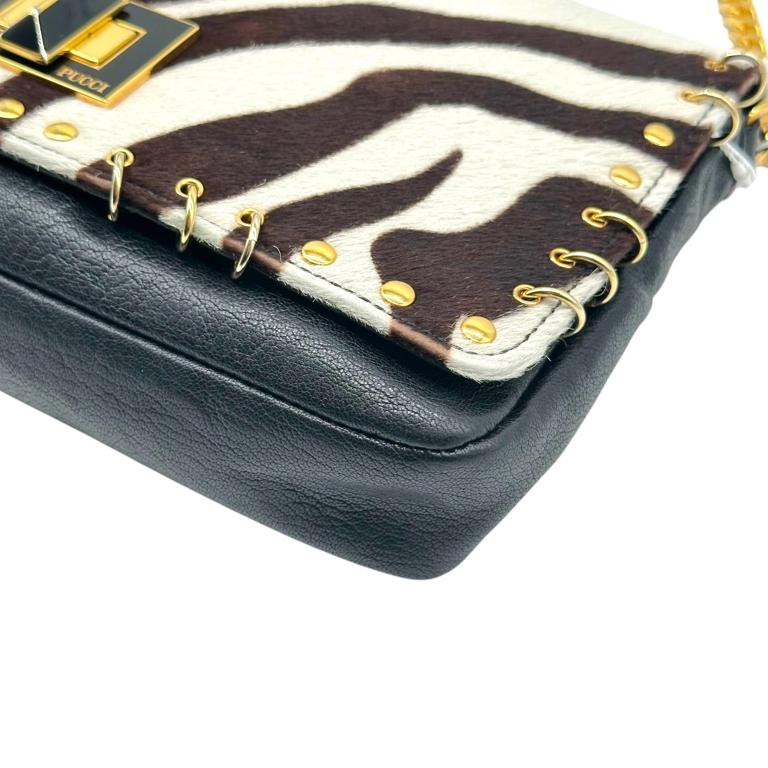 Emilio Pucci Zebra Print Ponyhair Shoulder Bag
