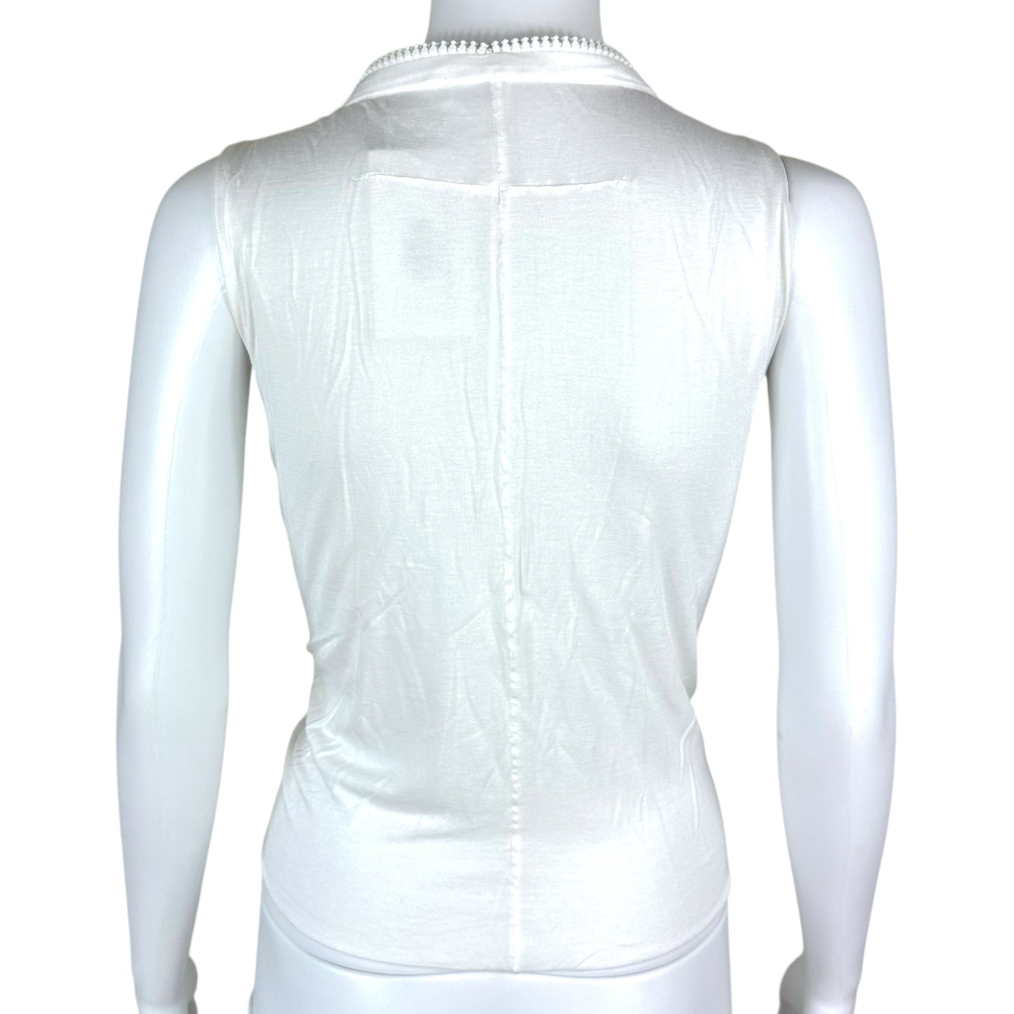 Givenchy White Extended Zip Tank Top
