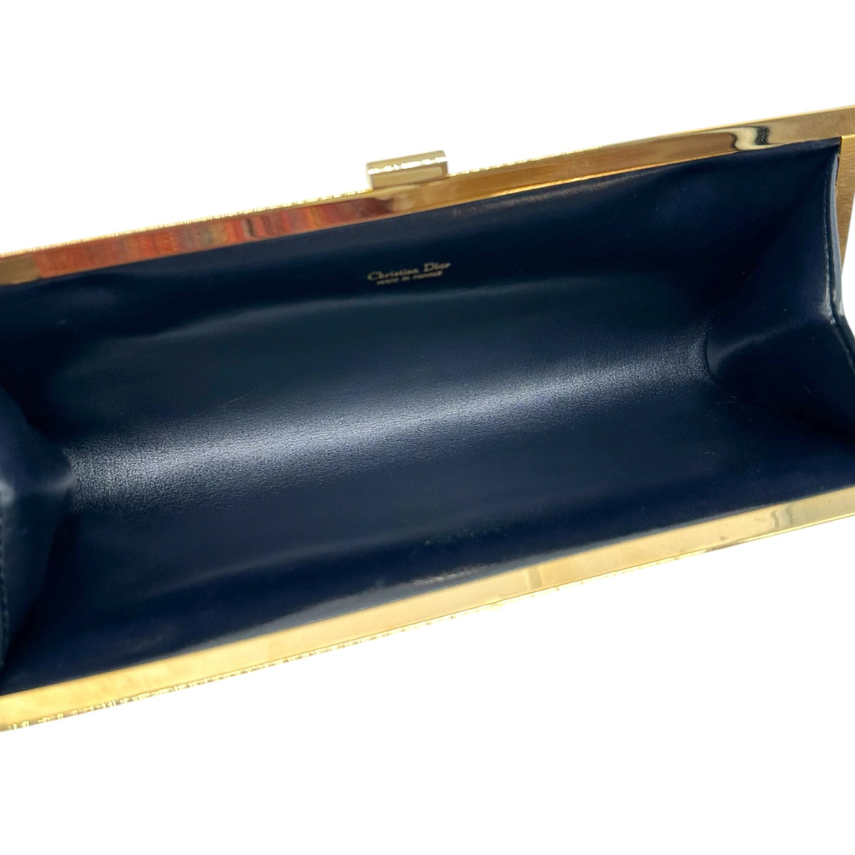 Christian Dior Navy Blue Trotter Monogram Clutch Bag