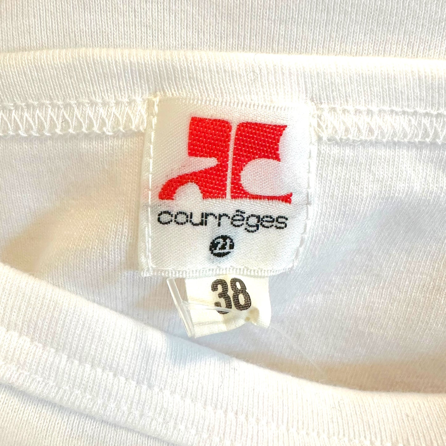 Courreges White Straight Neckline Tank