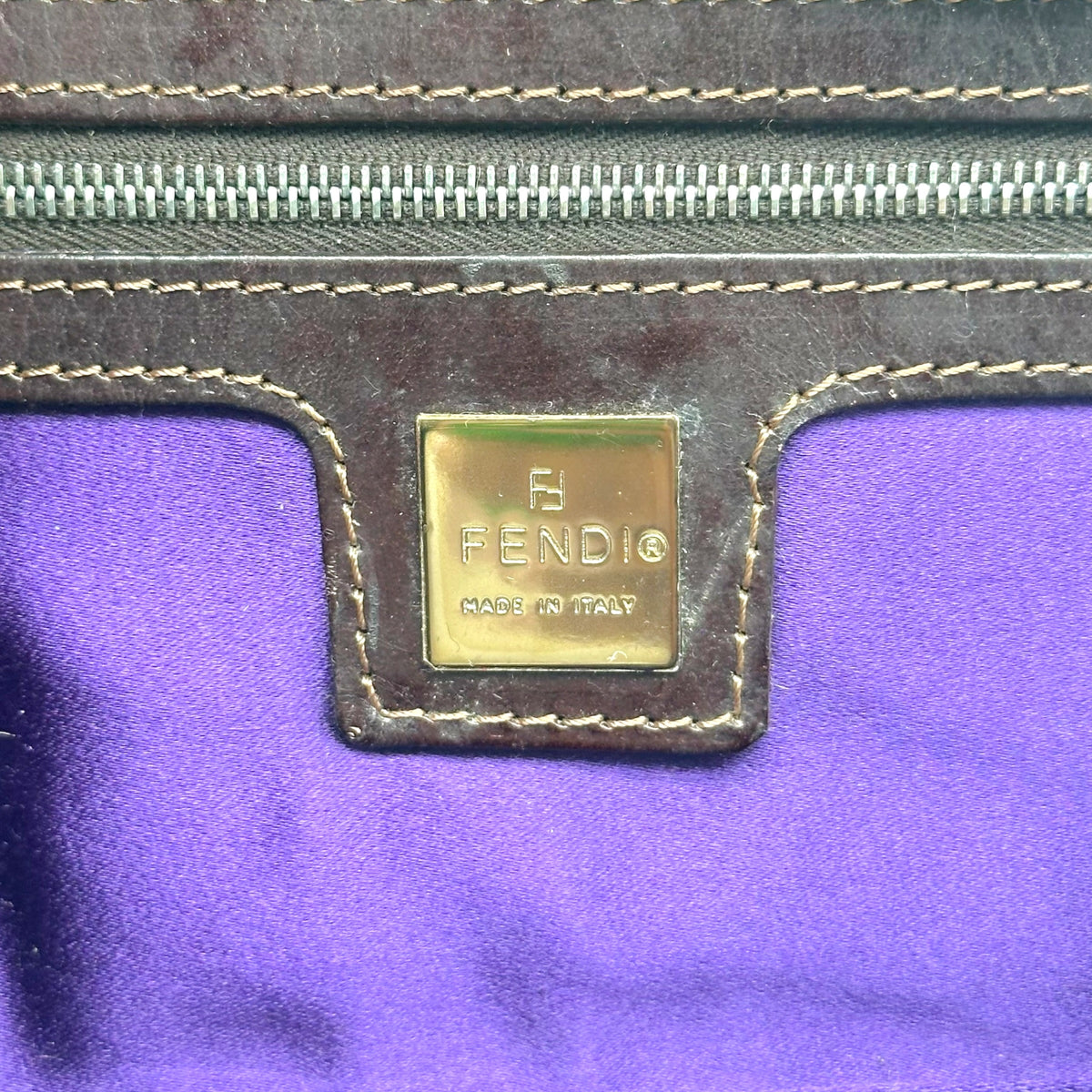 Fendi F/W 2000 Multicolor Geometric Fur Crossbody Baguette