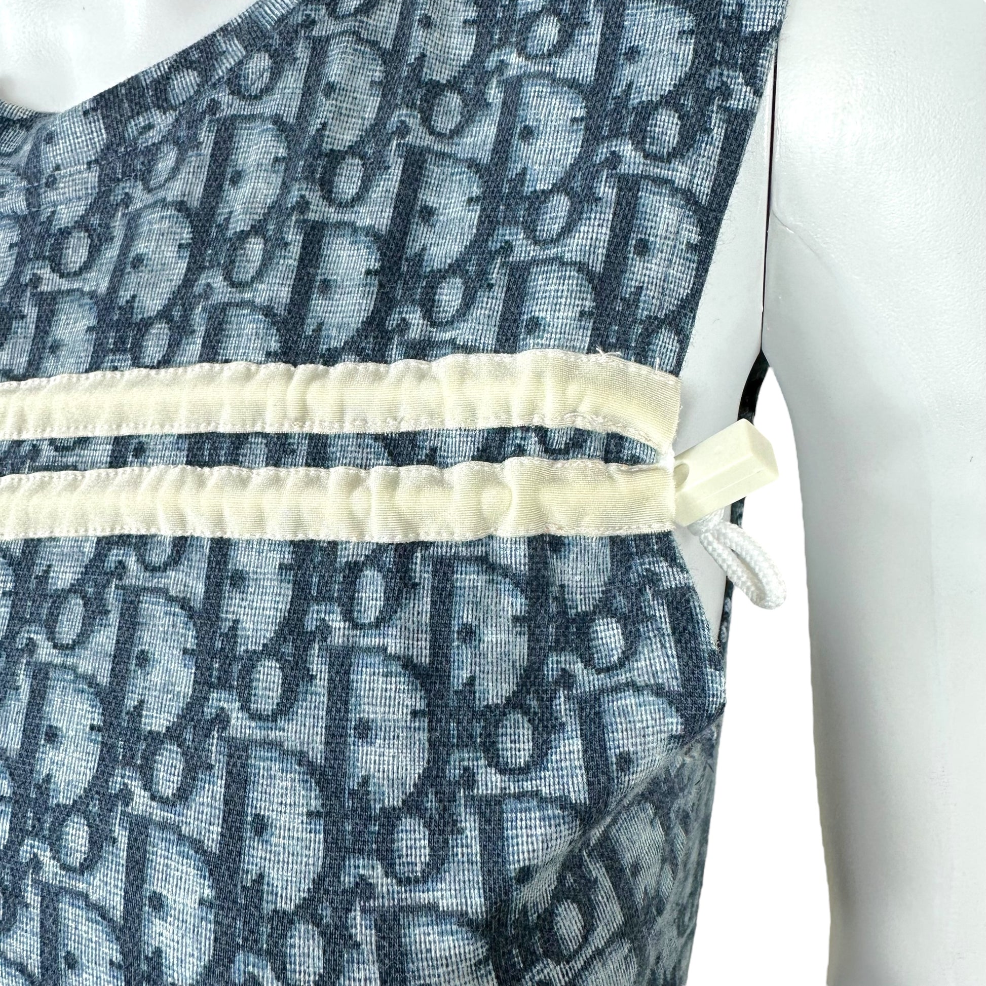 Christian Dior S/S 2002 Blue Monogram Trotter Tank Top - Outfit Repeater