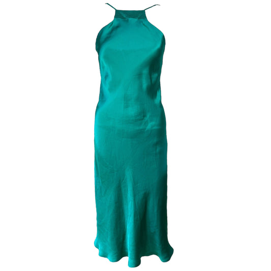 Just Cavalli Roberto Cavalli Teal Silk Midi Dress