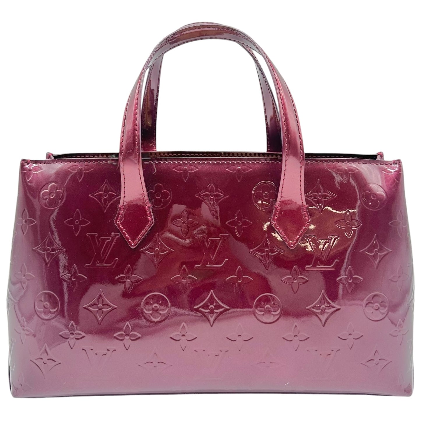 Louis Vuitton Burgundy Patent Vernis Monogram Wilshire Tote Bag