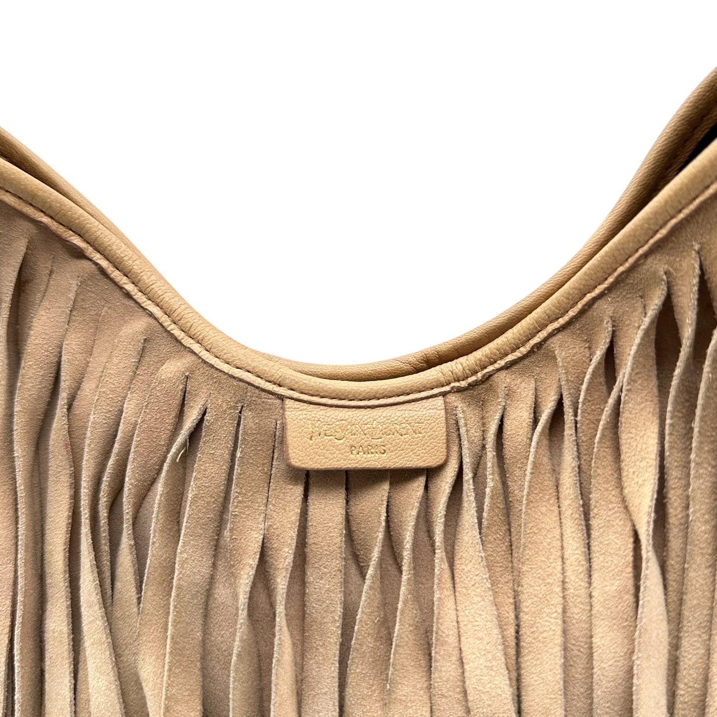 Yves Saint Laurent by Tom Ford Tan Suede Fringe Shoulder Bag
