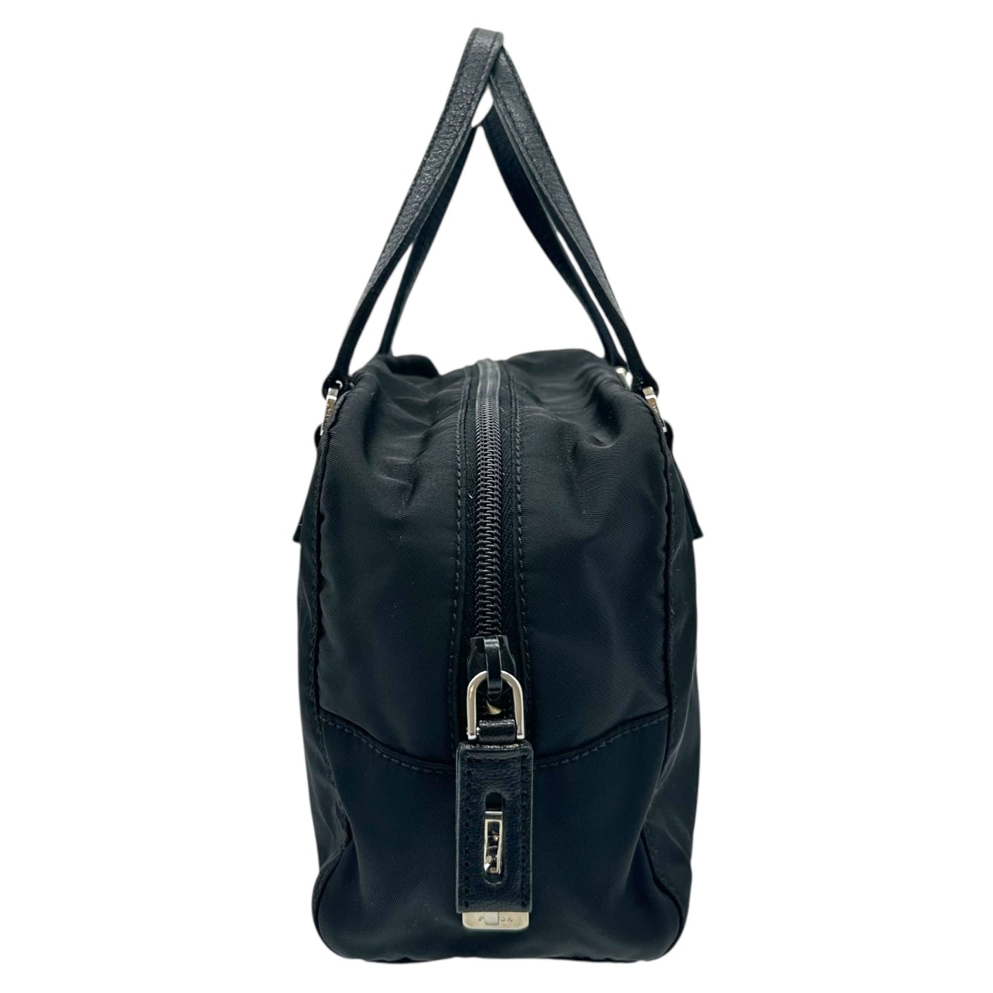 Prada Black Nylon Beaded Logo Mini Bag