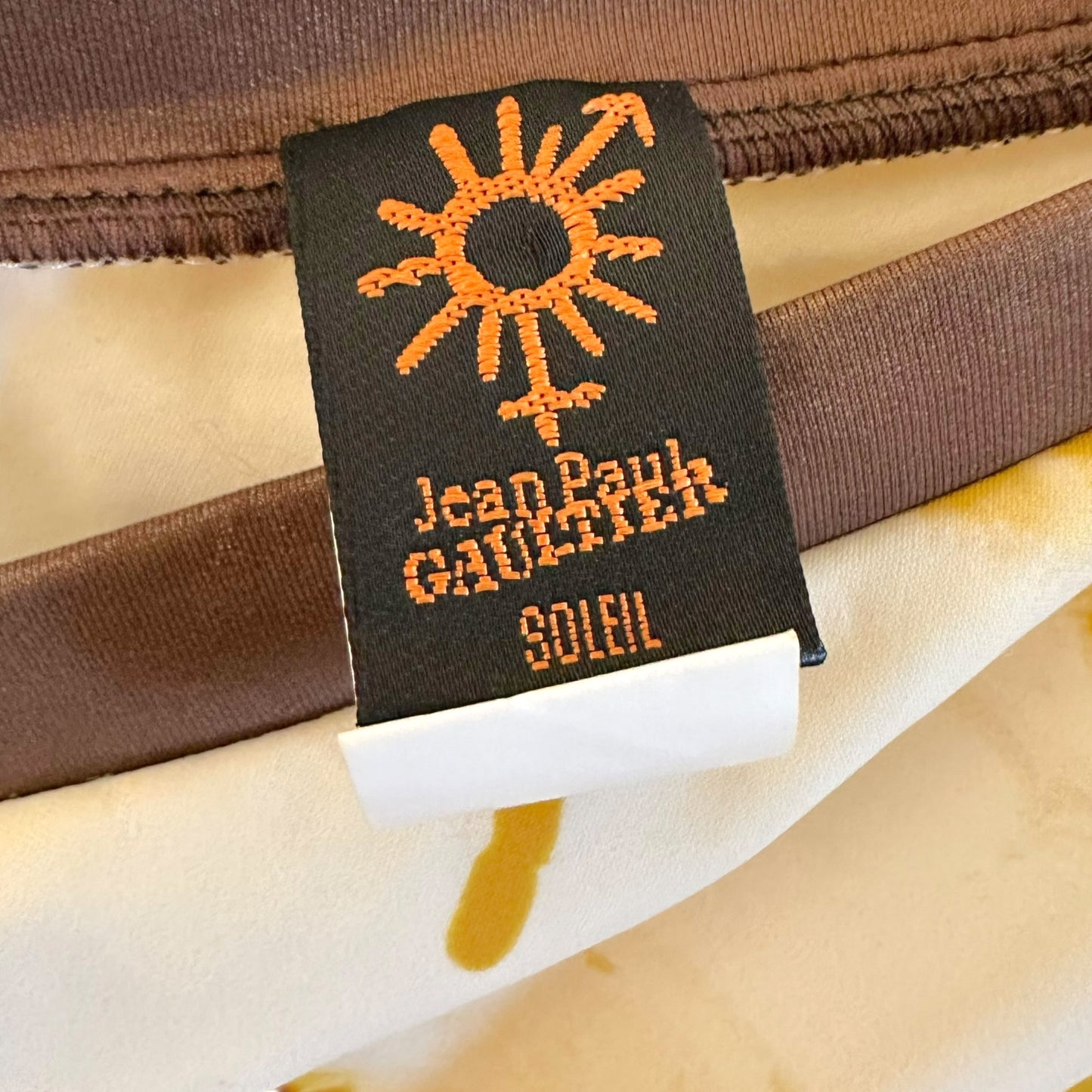 Jean Paul Gaultier Soleil One Shoulder Drip Print Silk Midi Dress