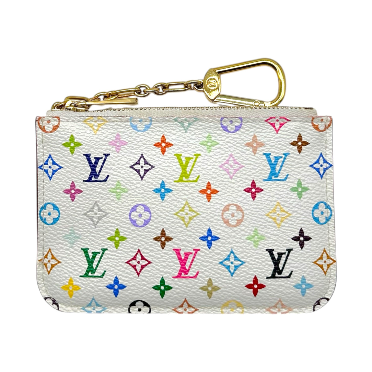 Louis Vuitton White Murakami Multicolor Monogram Zippered Card Holder