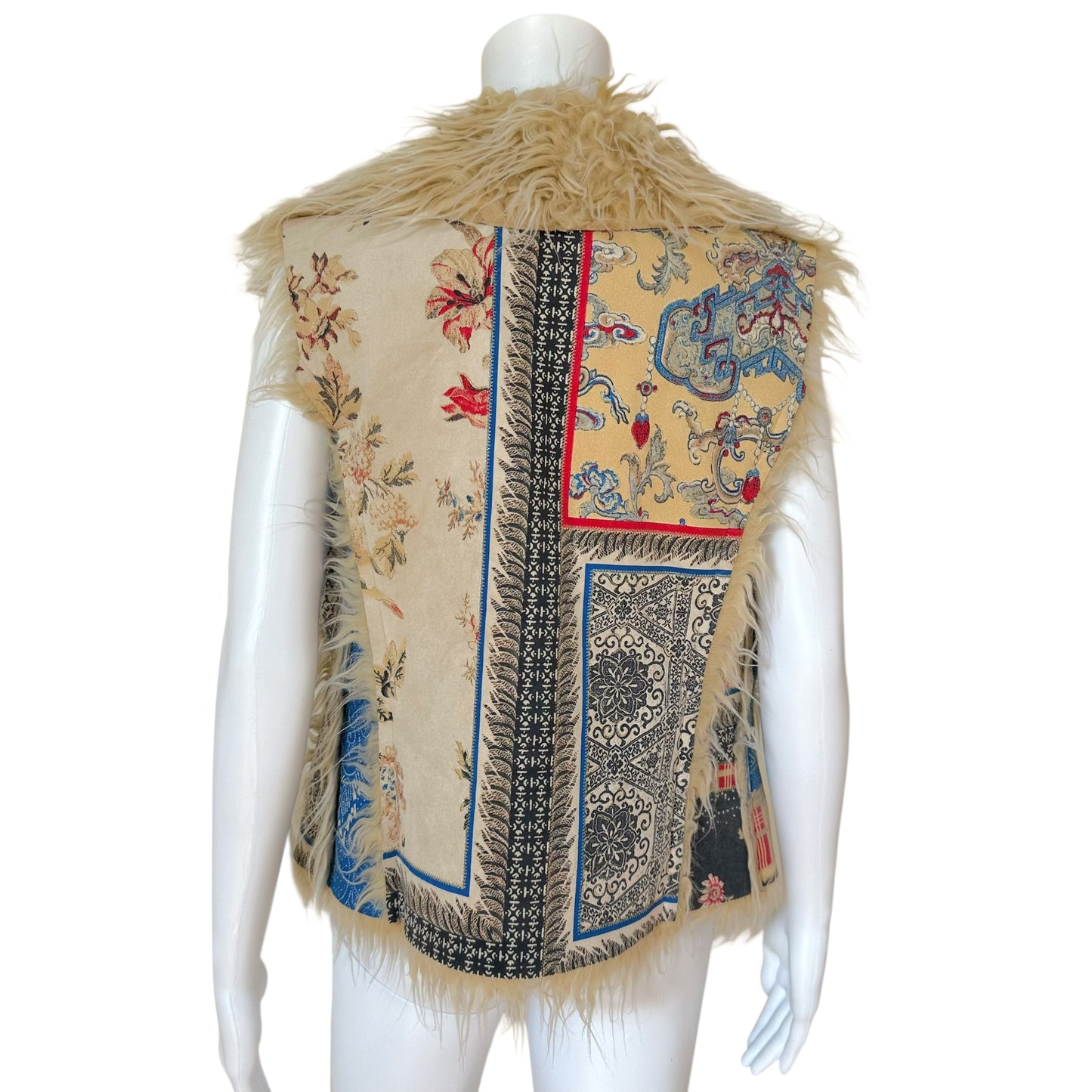 Just Cavalli Roberto Cavalli Faux Sheepskin Printed Vest