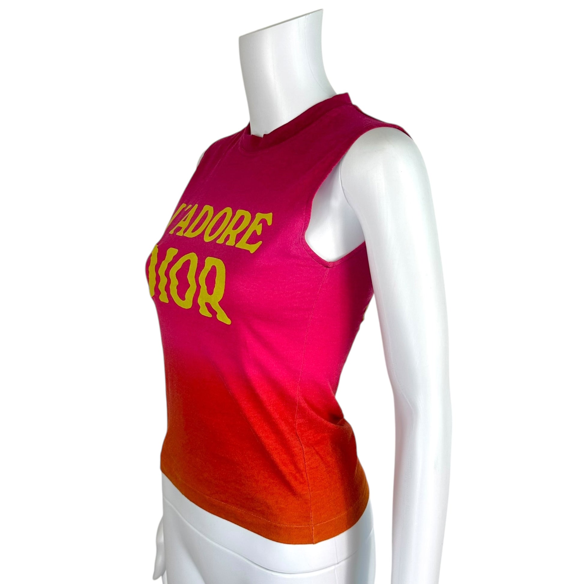 Christian Dior Pink Yellow Ombré Tank Top
