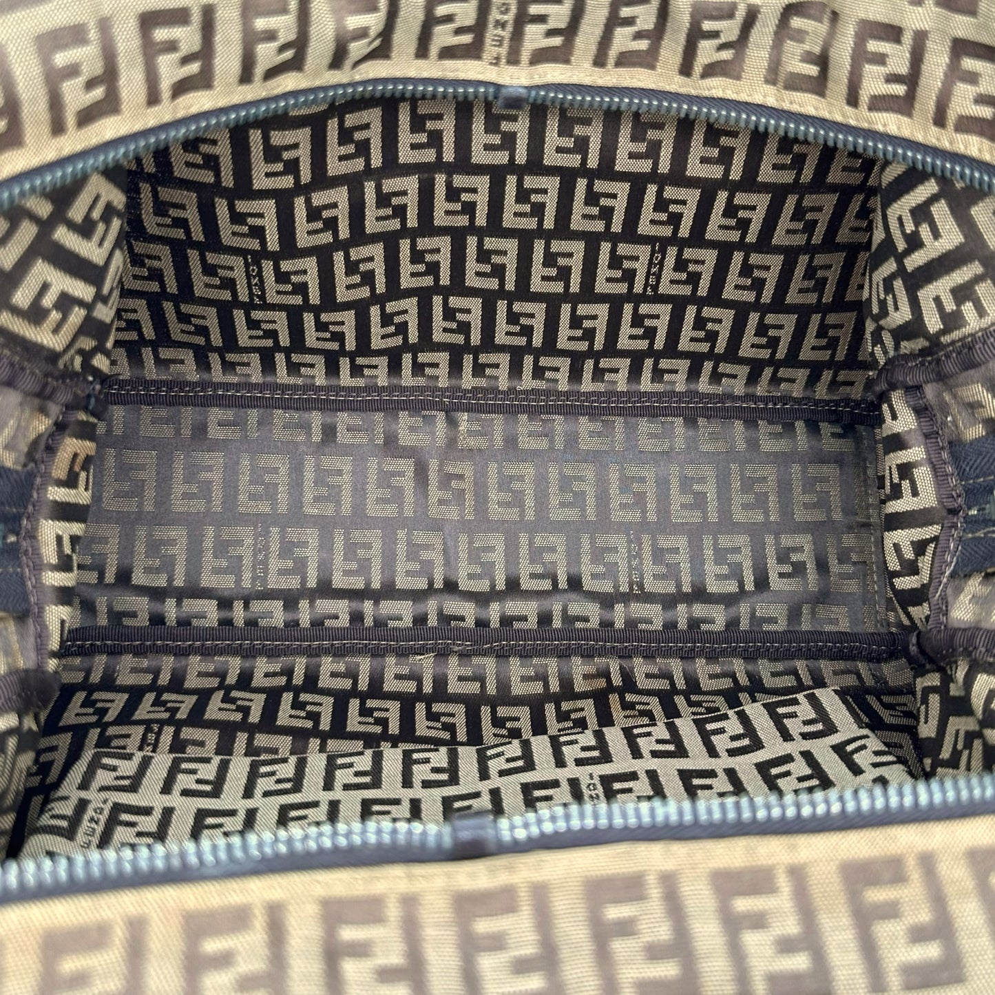 Fendi Tan Zucca Monogram Zippered Tote Bag - Outfit Repeater