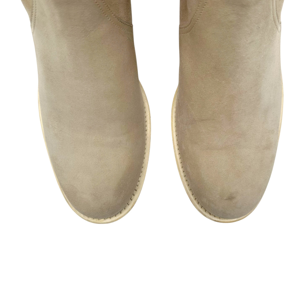 Chanel Engineer Boots Light Beige Suede Wood Sole