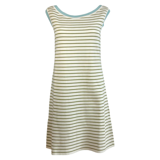 Prada 2013 Blue & Light Blue Striped Knit Mini Dress
