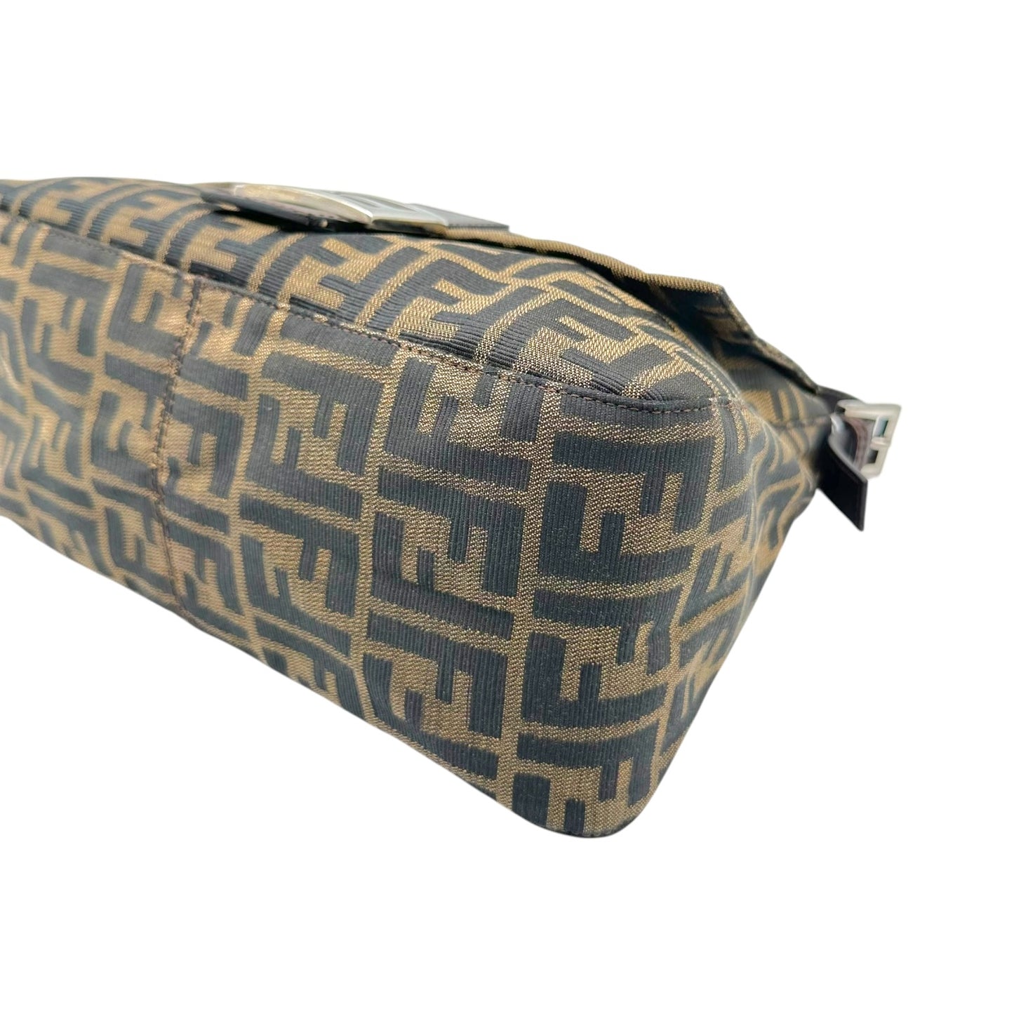 Fendi Brown Classic Zucca Monogram Mama Baguette Bag