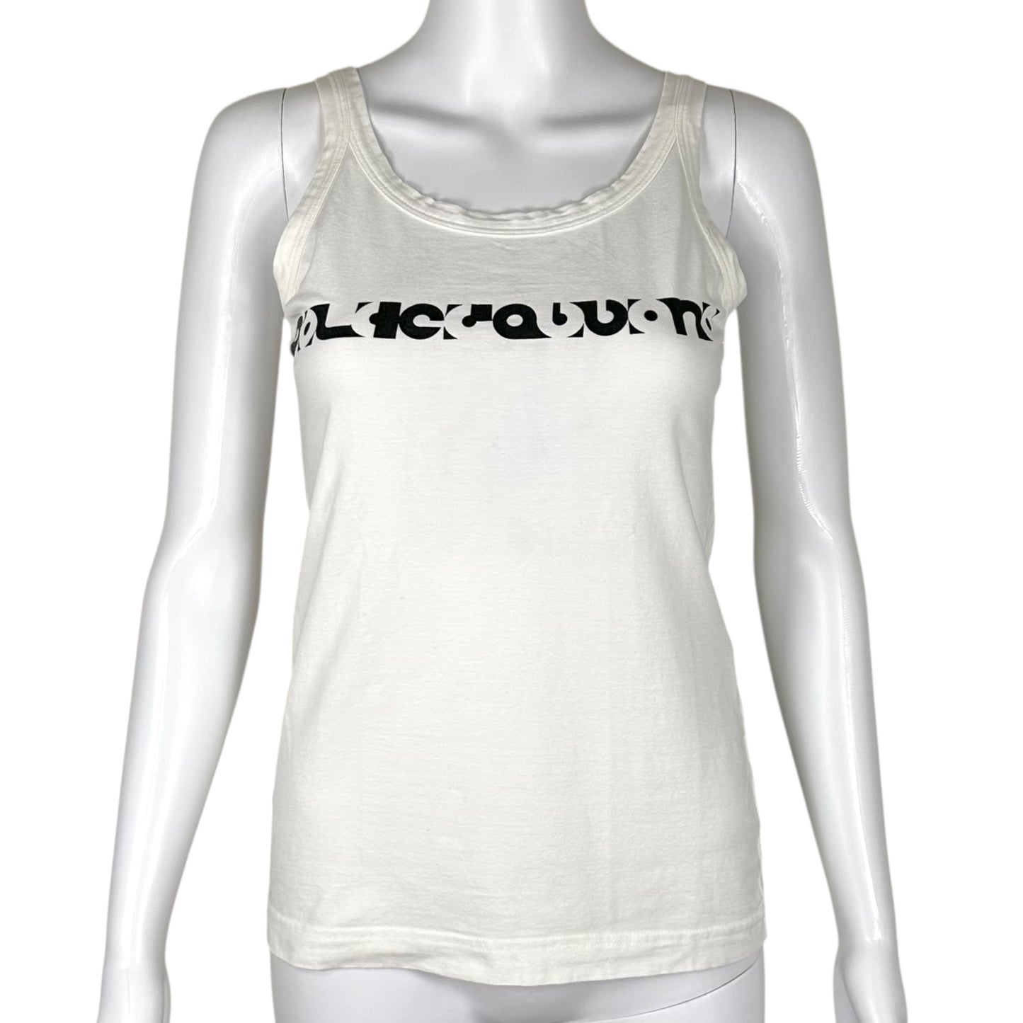Dolce & Gabbana Black White Block Logo Tank