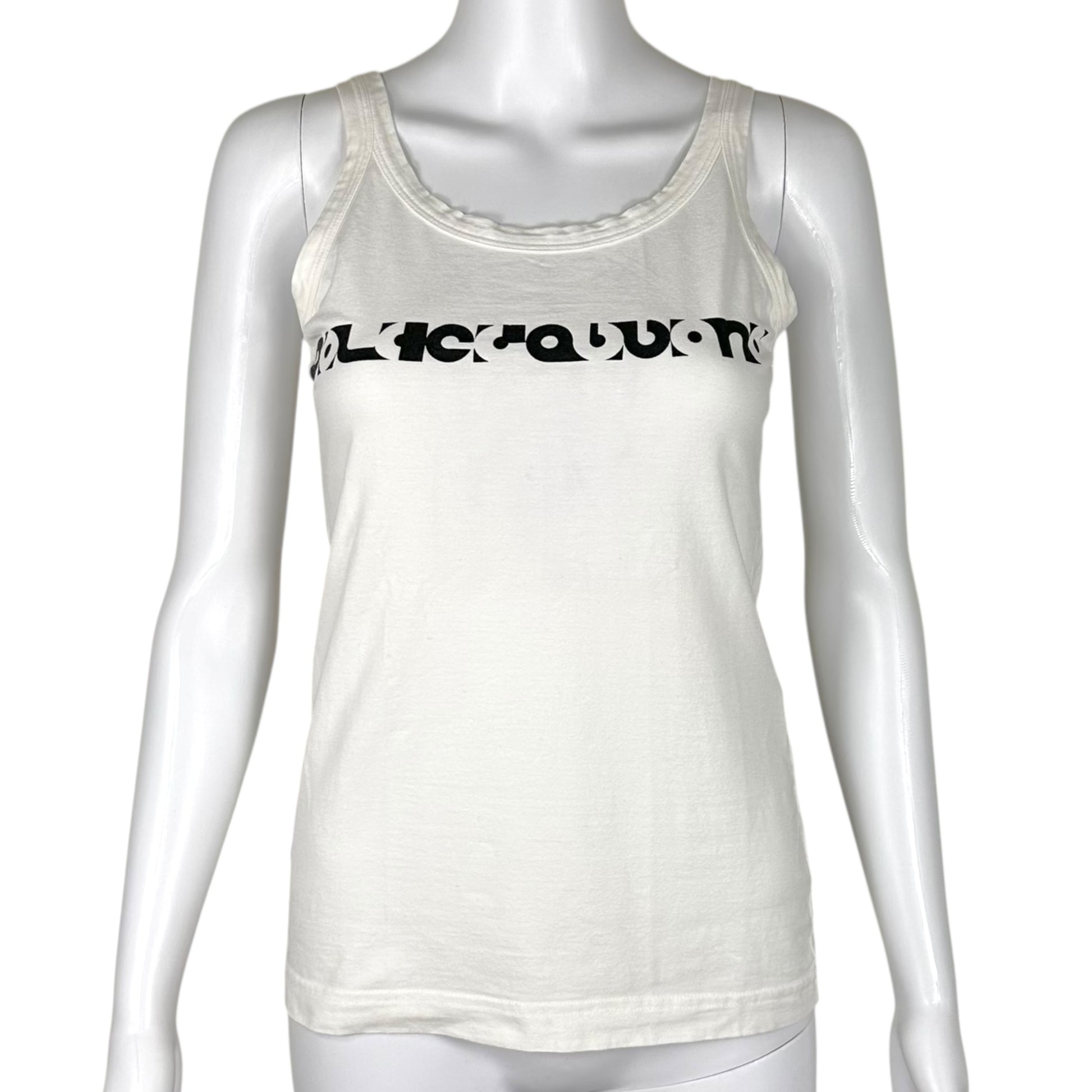 Dolce & Gabbana Black White Block Logo Tank