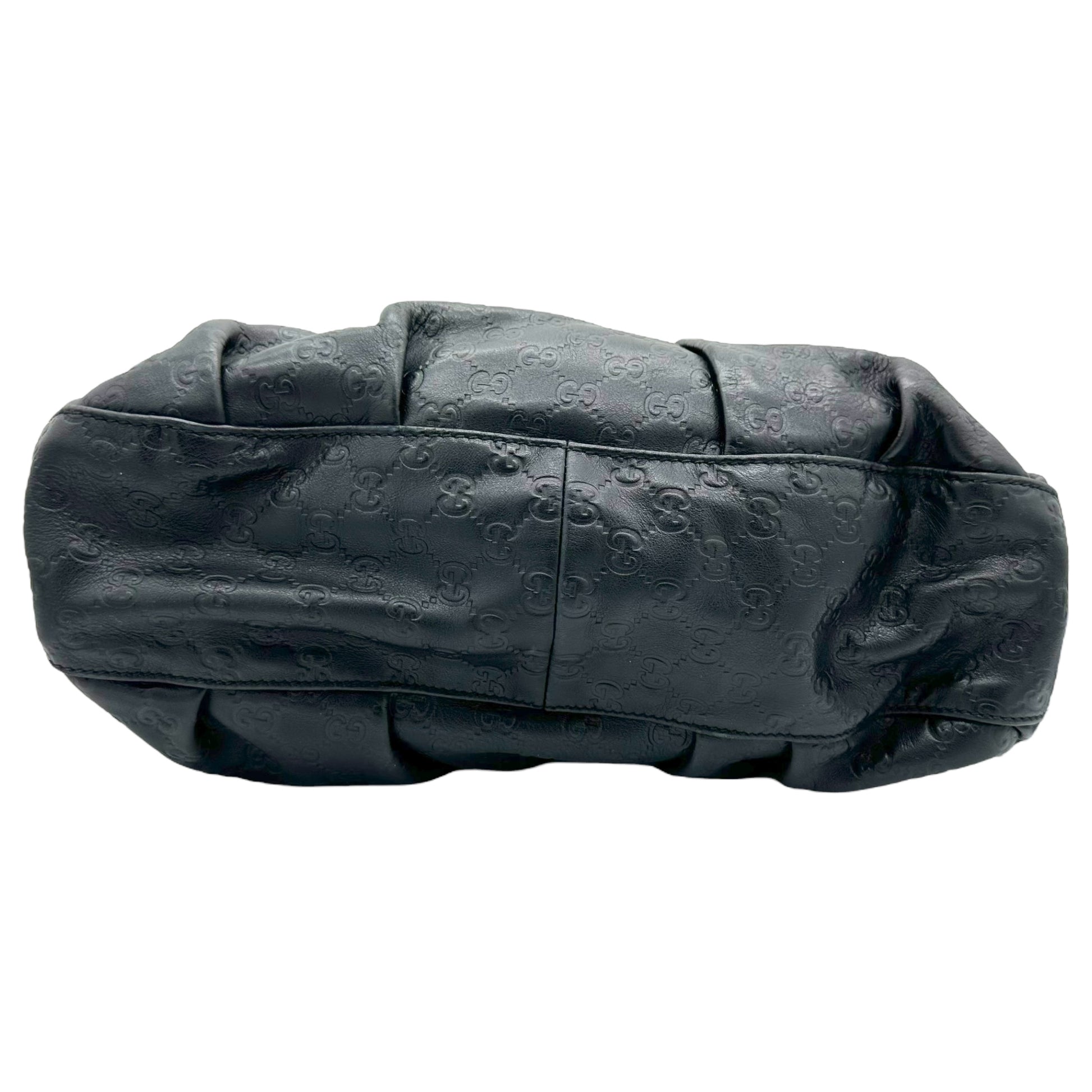 Gucci Black Guccissima Icon Bit 2-Way Leather Shoulder Ba - Outfit Repeater