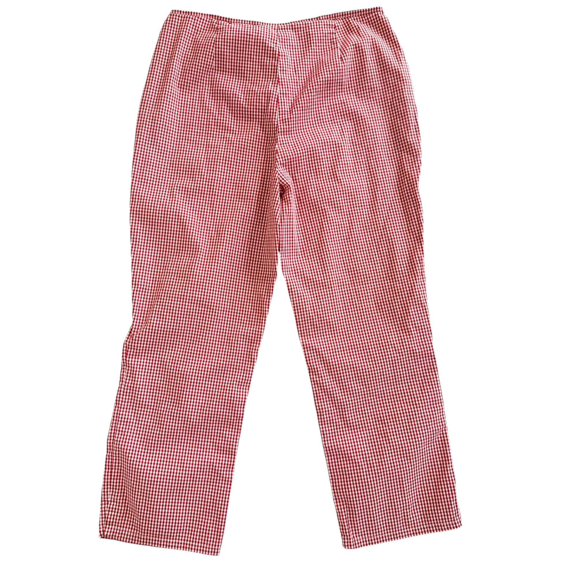 D&G Dolce & Gabbana Red & White Gingham Capri Pants - Outfit Repeater