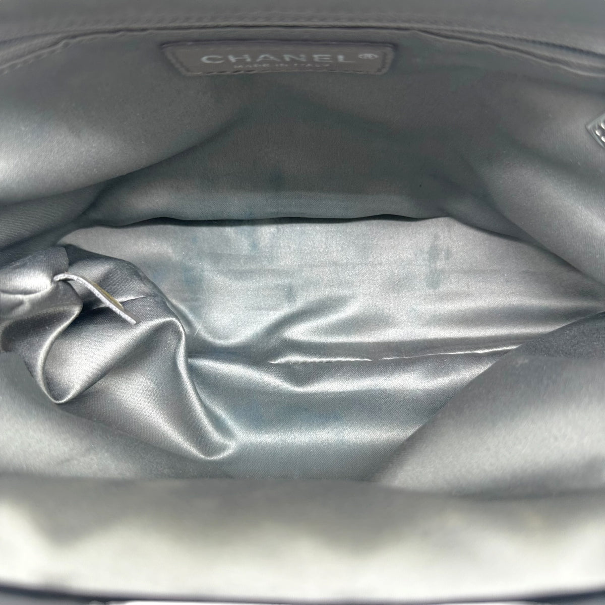 Chanel Black Silver Rock Chain Handbag 2000s Vintage