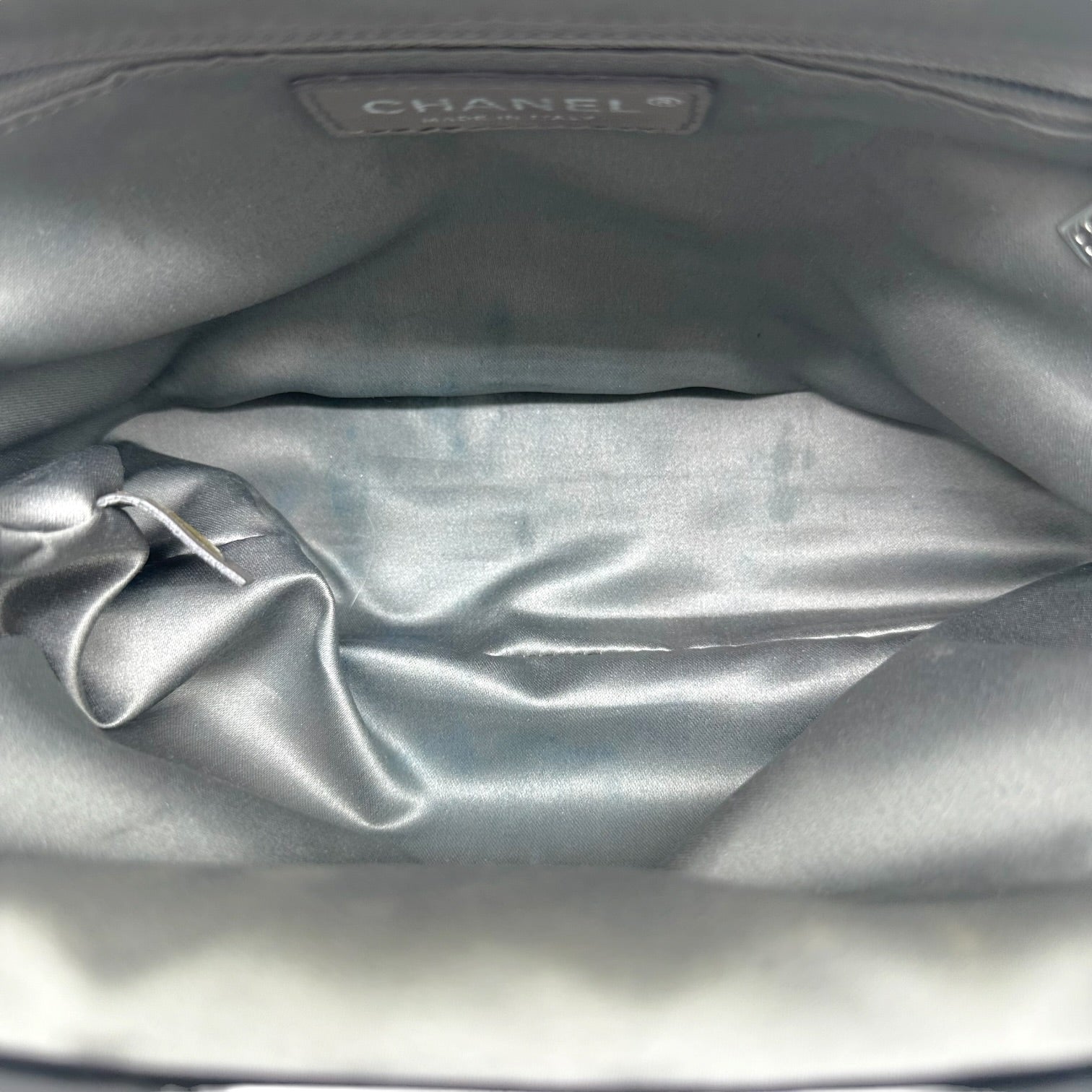 Chanel Black Silver Rock Chain Handbag 2000s Vintage