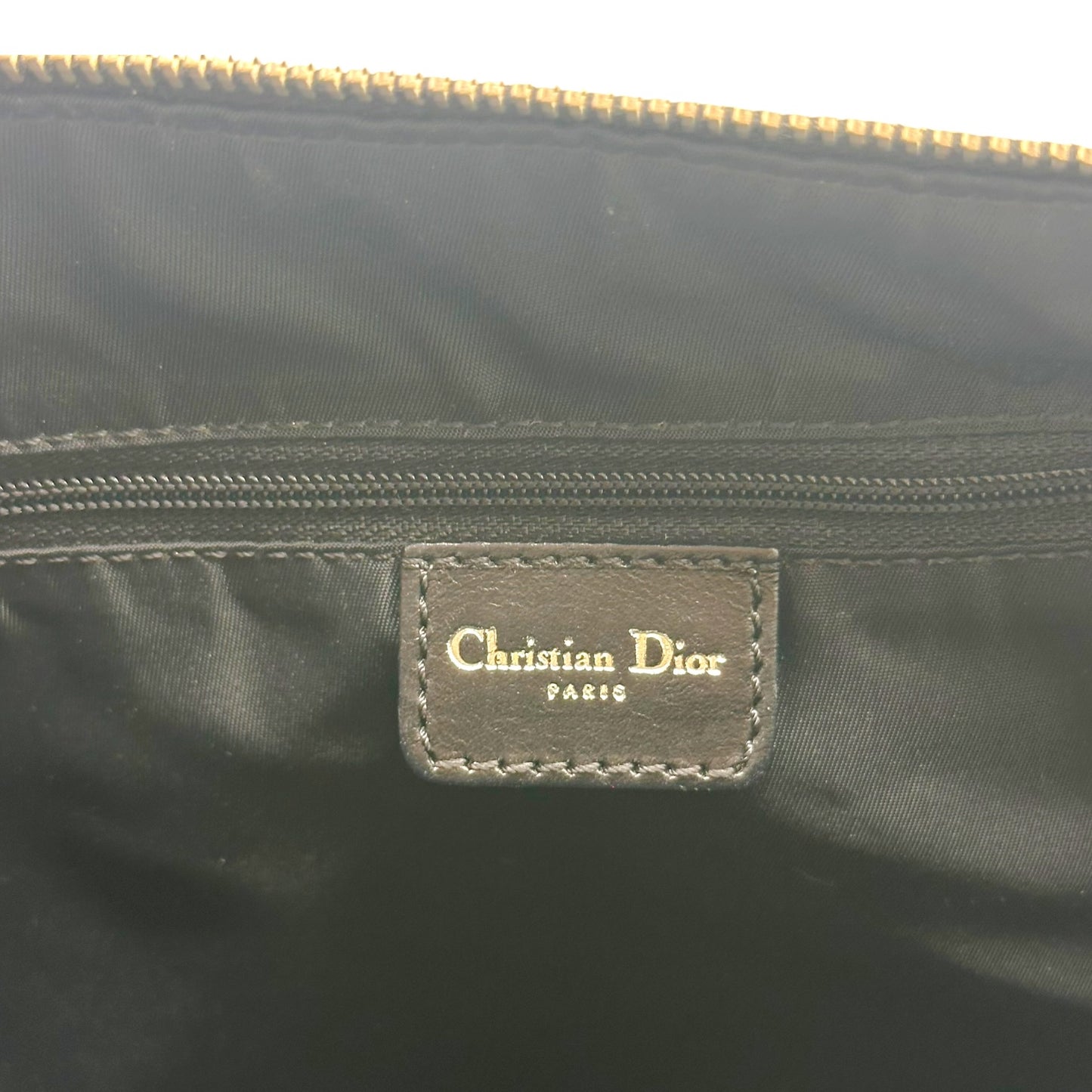 Christain Dior Black Trotter Monogram Logo Hardware Shoulder Bag