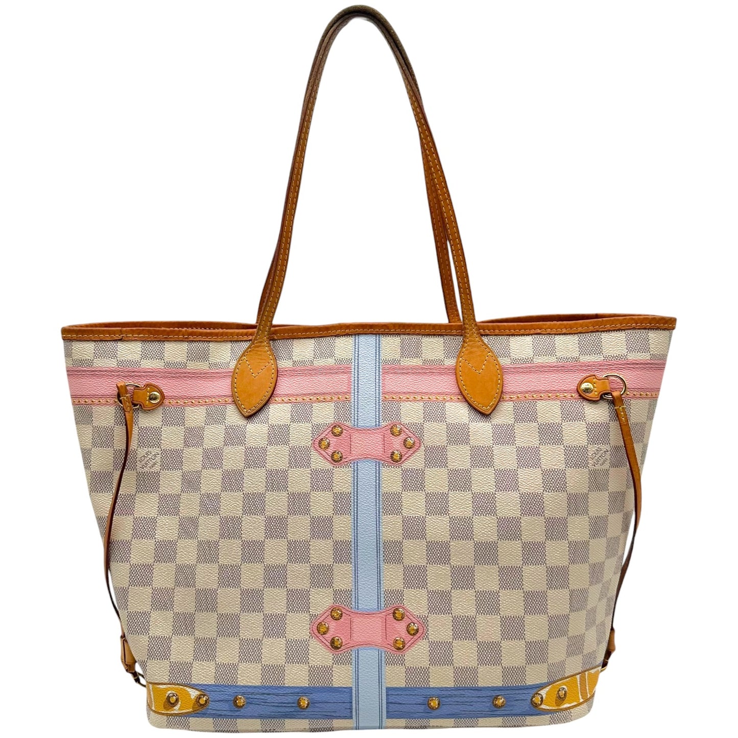 Louis Vuitton Damier Azur Summer Trunk Neverfull MM Tote Bag