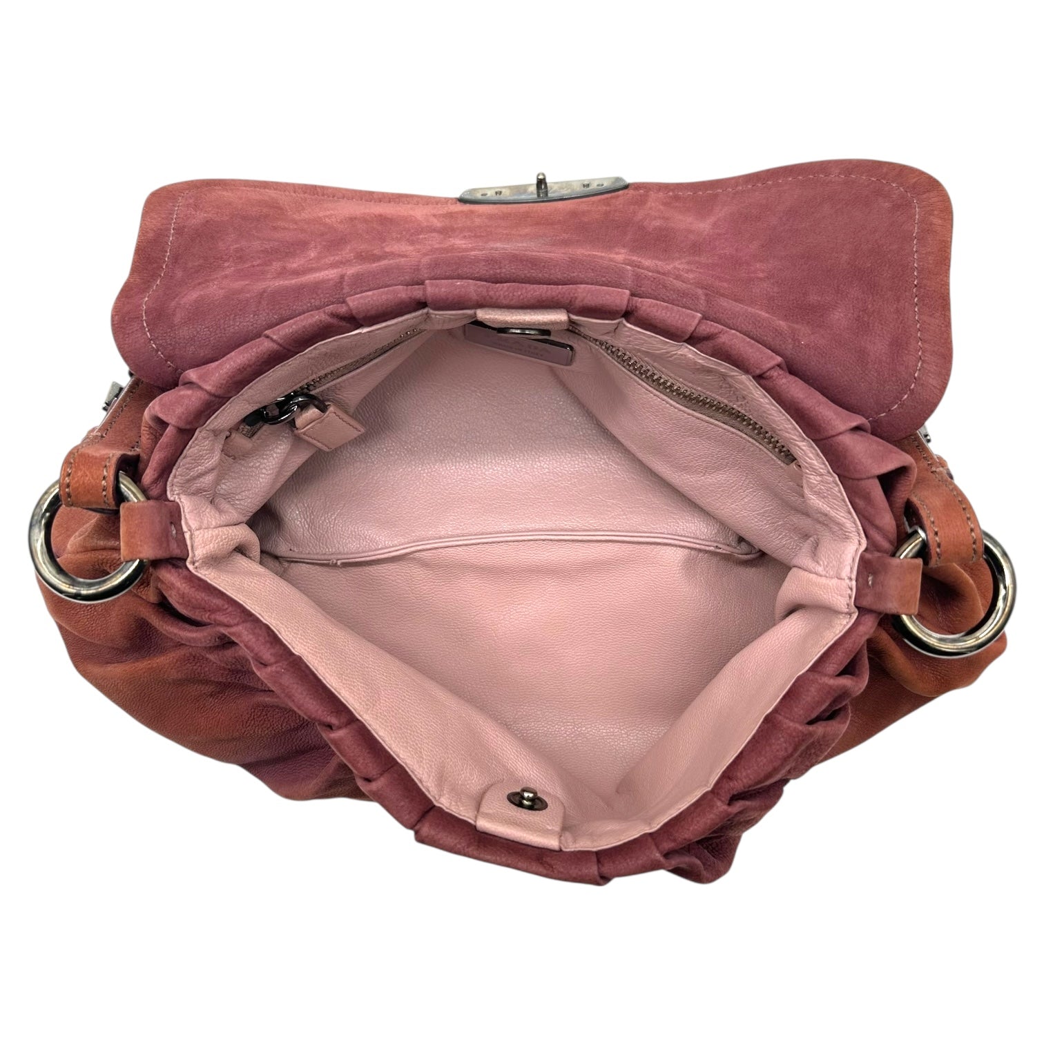 Prada Bugundy Nubuck Suede Shoulder Bag - Outfit Repeater