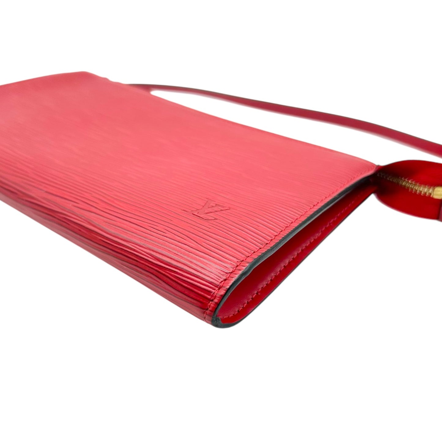 Louis Vuitton Red Epi Leather Pochette Mini Bag