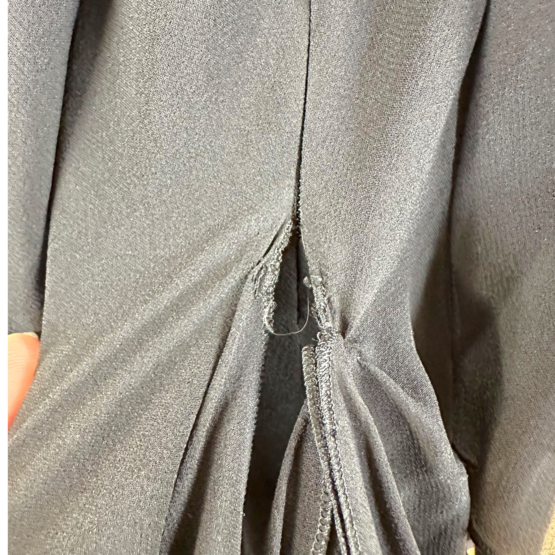 Chanel Black Tiered Silk Midi Skirt Early 2000s