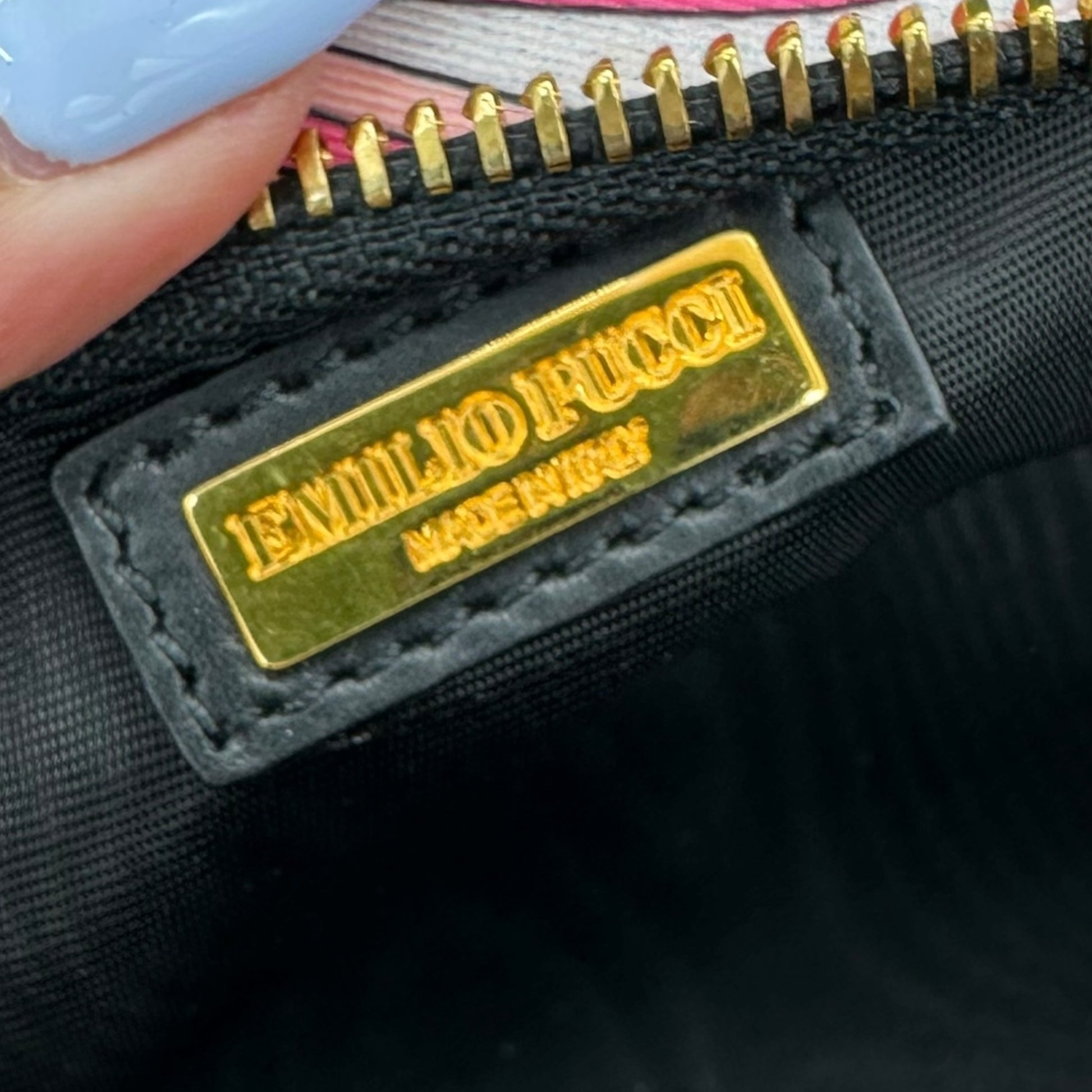 Emilio Pucci Multicolor Printed Silk Pochette Bag - Outfit Repeater