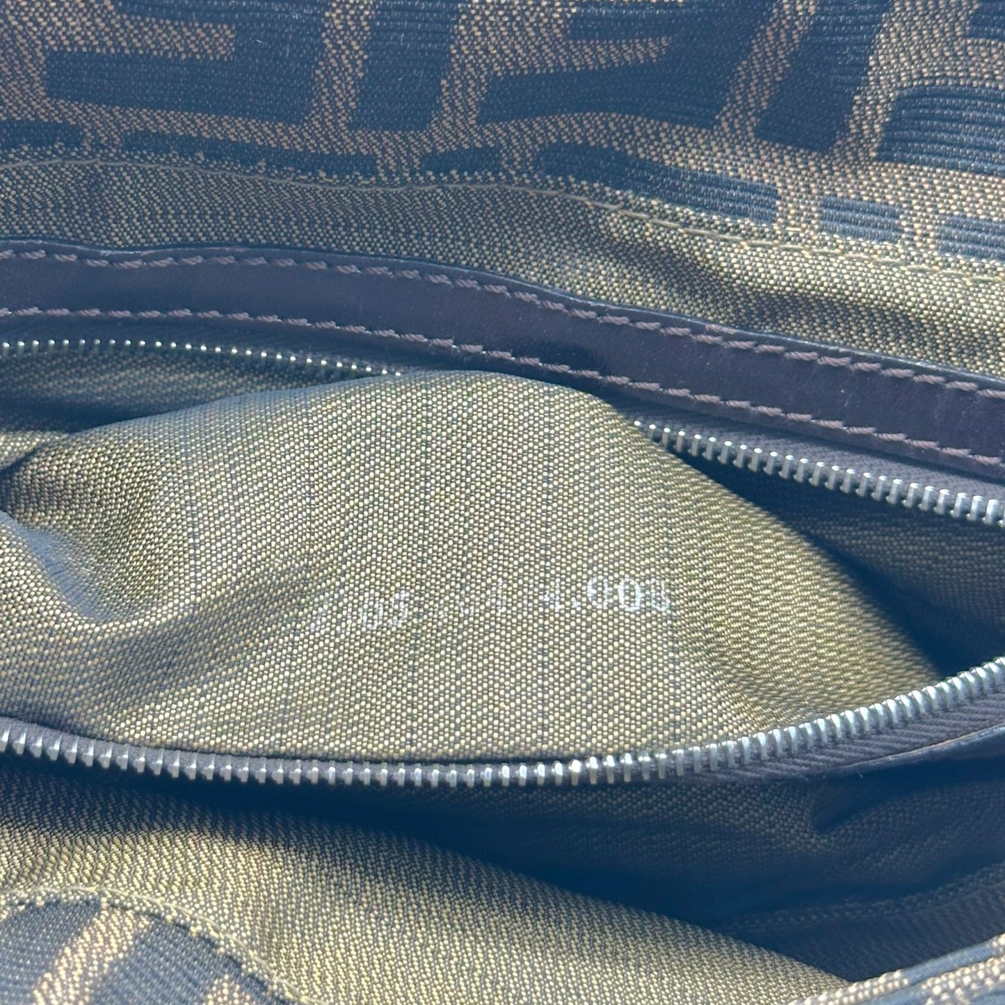 Fendi Brown Classic Zucca Monogram Baguette Bag