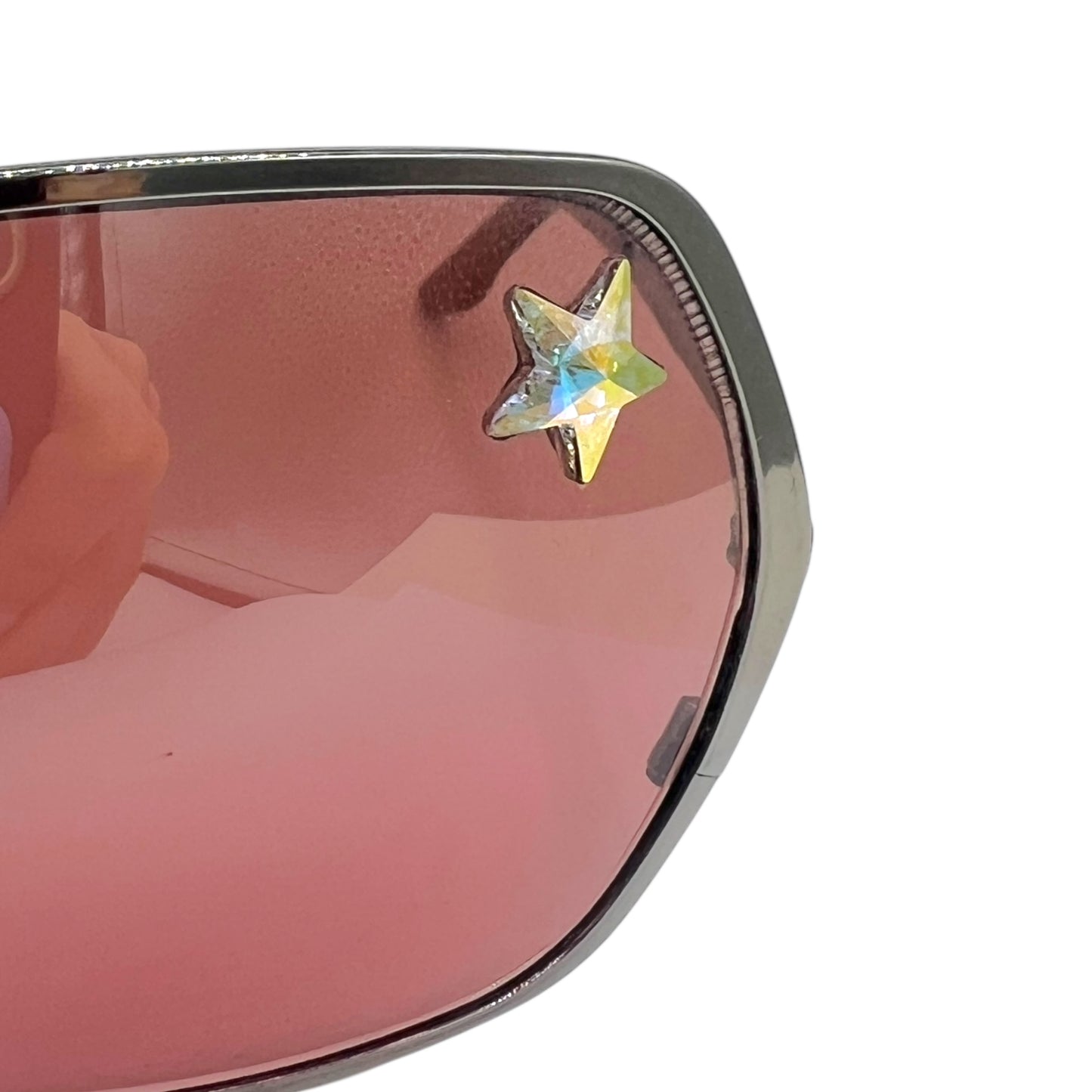 Christian Dior Secret2 Pink Star Embellished Aviator Sunglasses