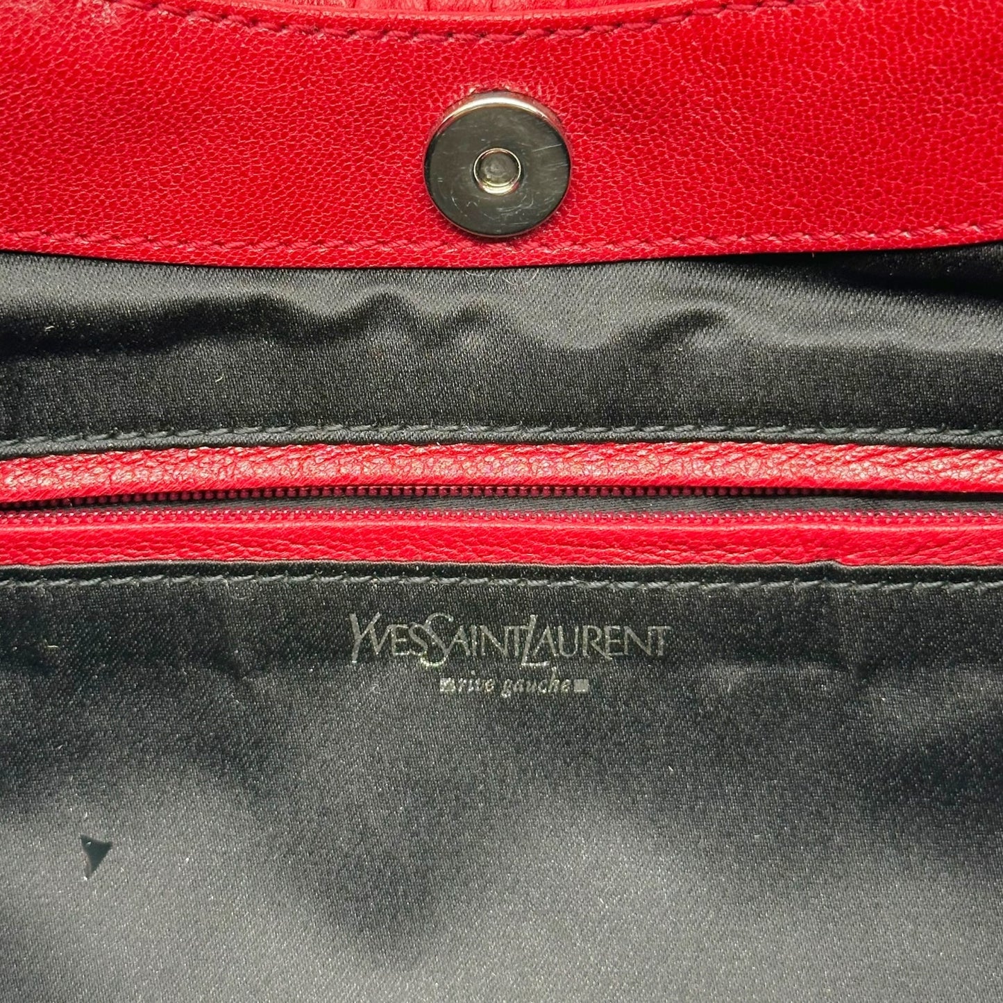 Yves Saint Laurent by Tom Ford Red Leather Logo Handle Mombasa Bag