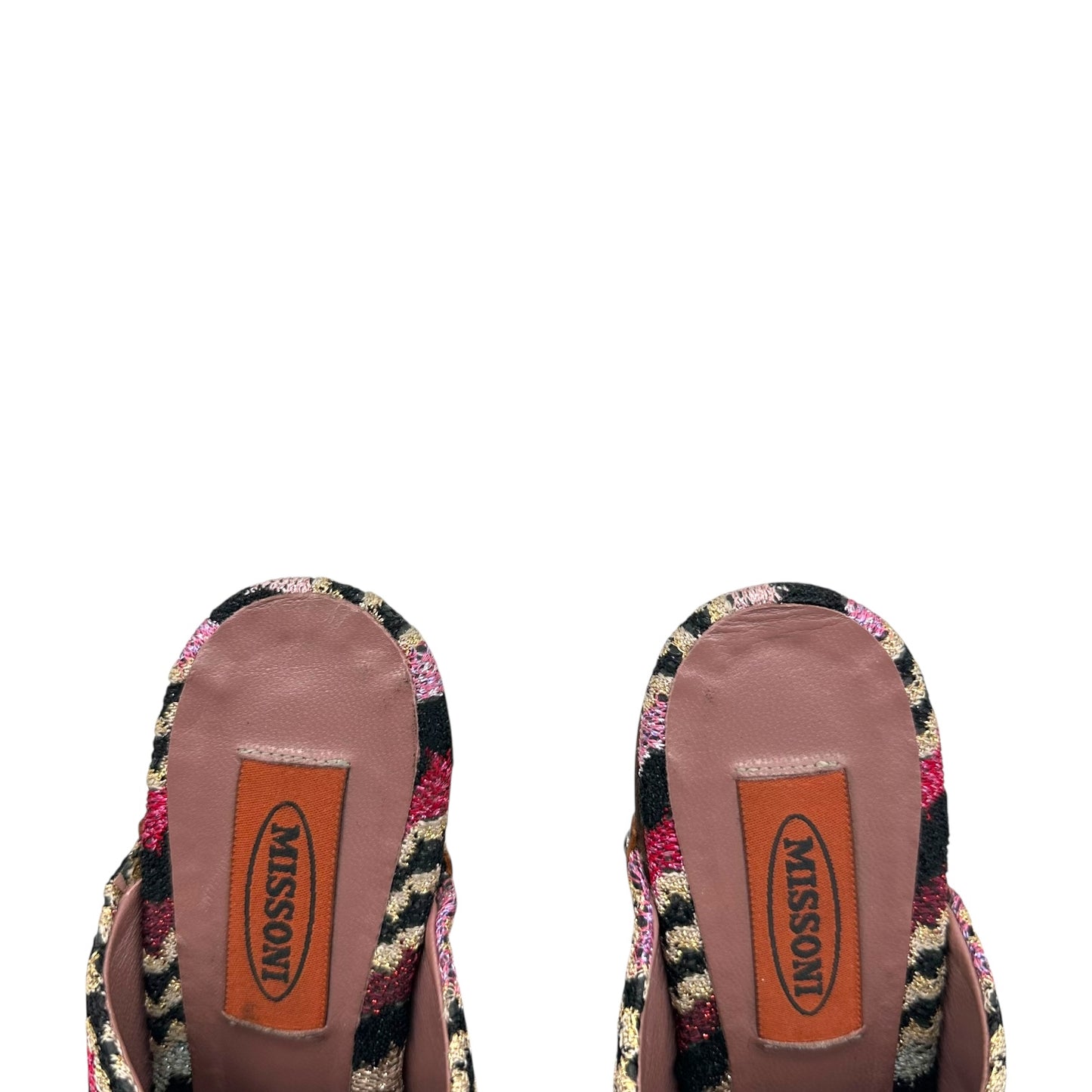 Missoni Multicolor Shimmer Chevron Platform Clogs