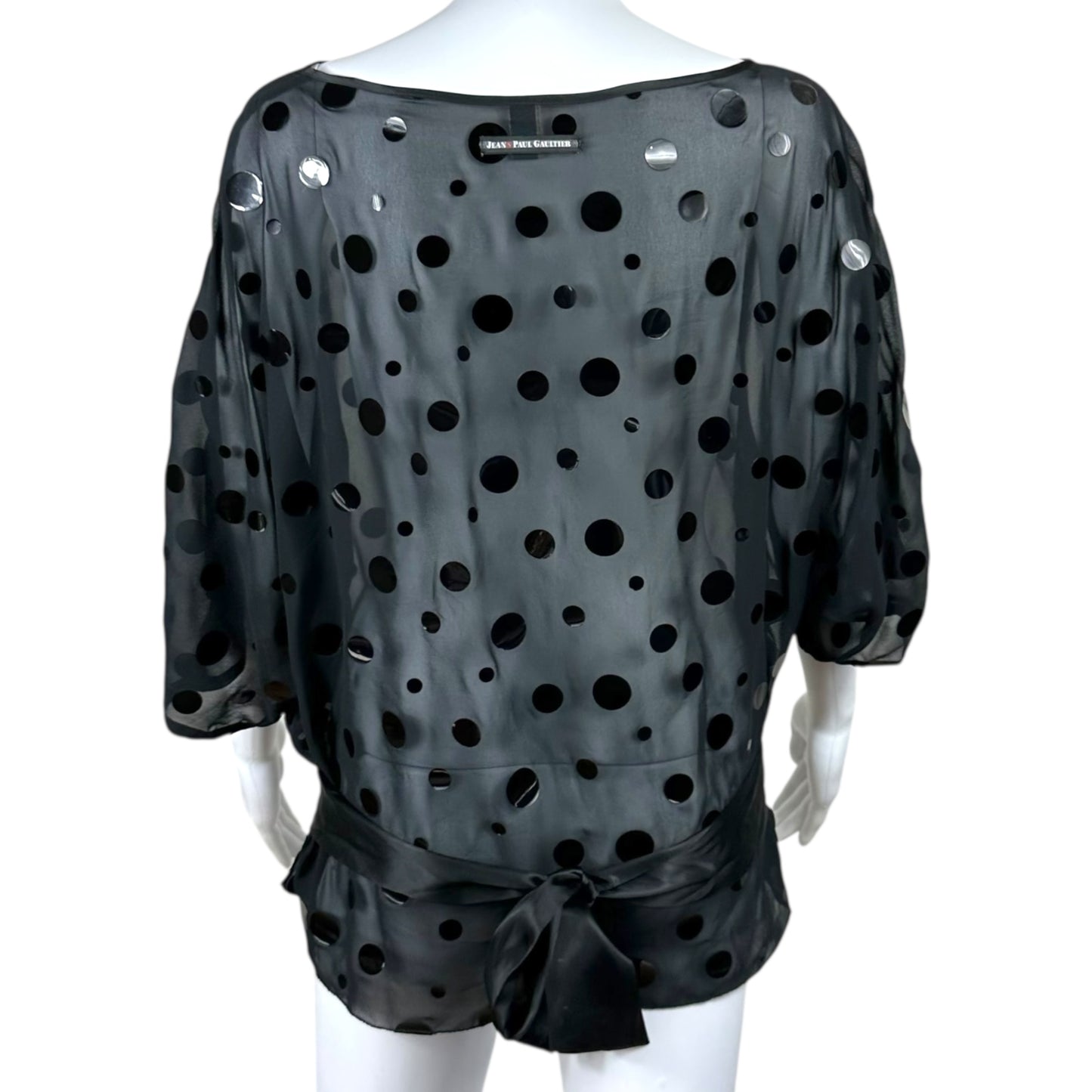 Jean Paul Gaultier Jean's Black Sheer Sequin Blouse