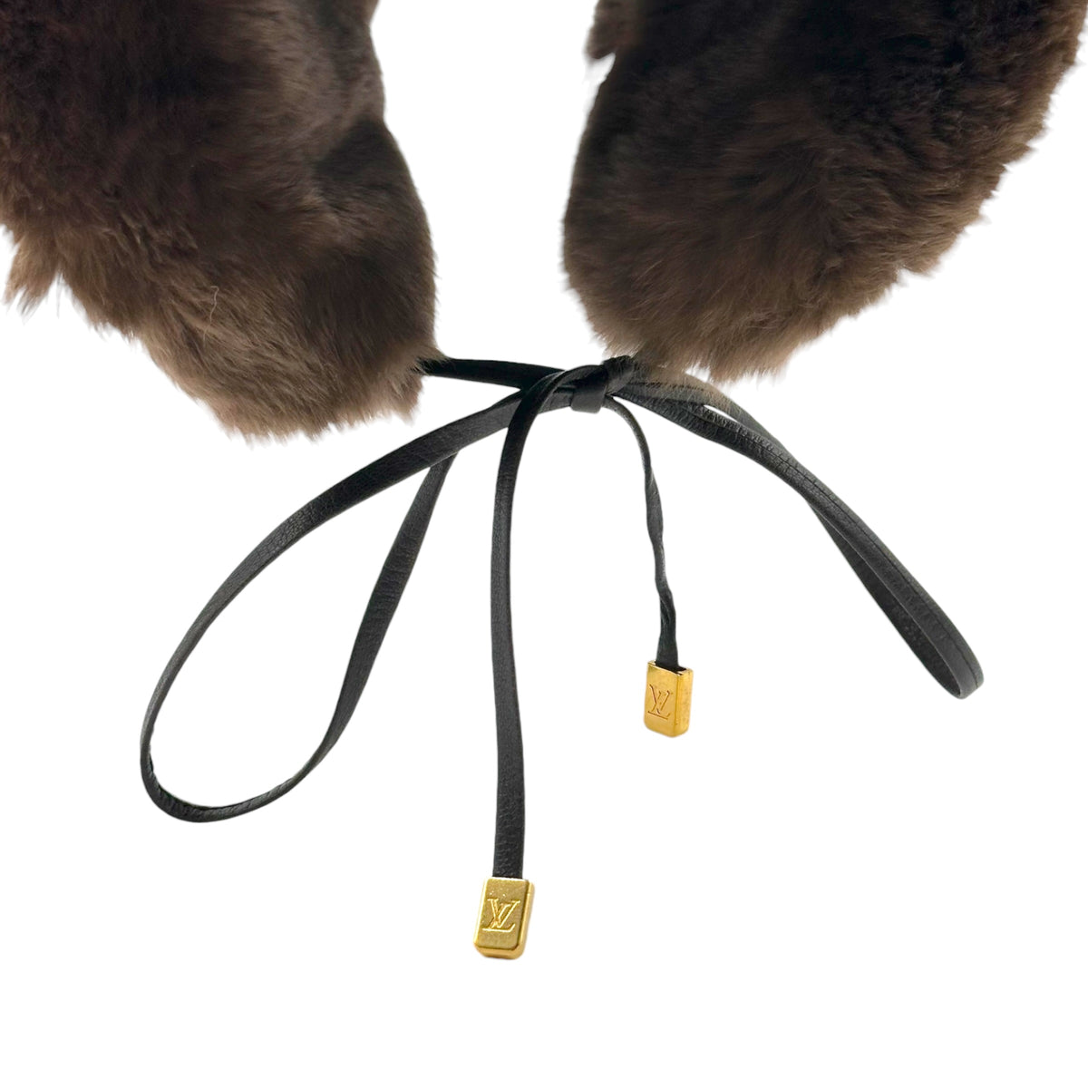 Louis Vuitton Trapper Hat Brown Monogram Silk Rabbit Fur