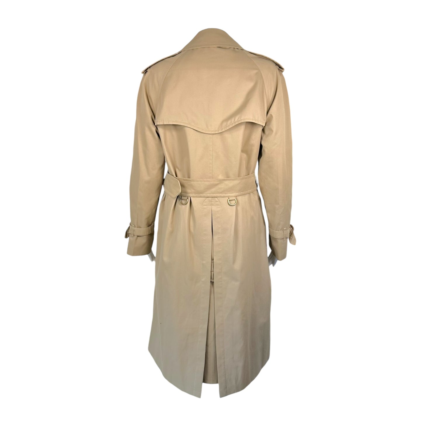 Burberry Vintage Tan Classic Mid-Length Trench Coat