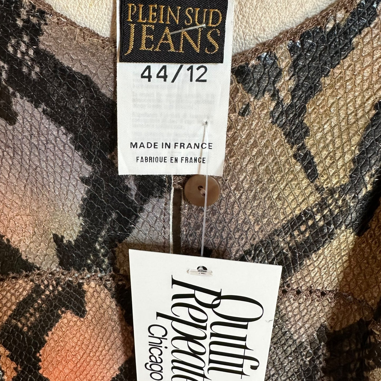 Plein Sud Jeans Multicolor Python Cropped Cami