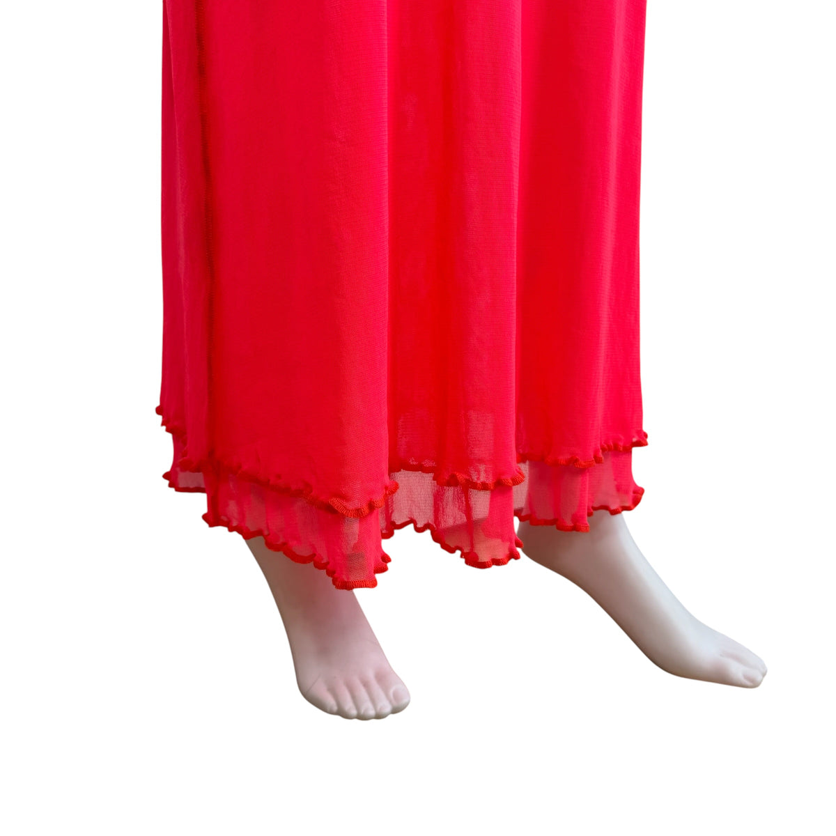 Jean Paul Gaultier Neon Pink Mesh Maxi Skirt