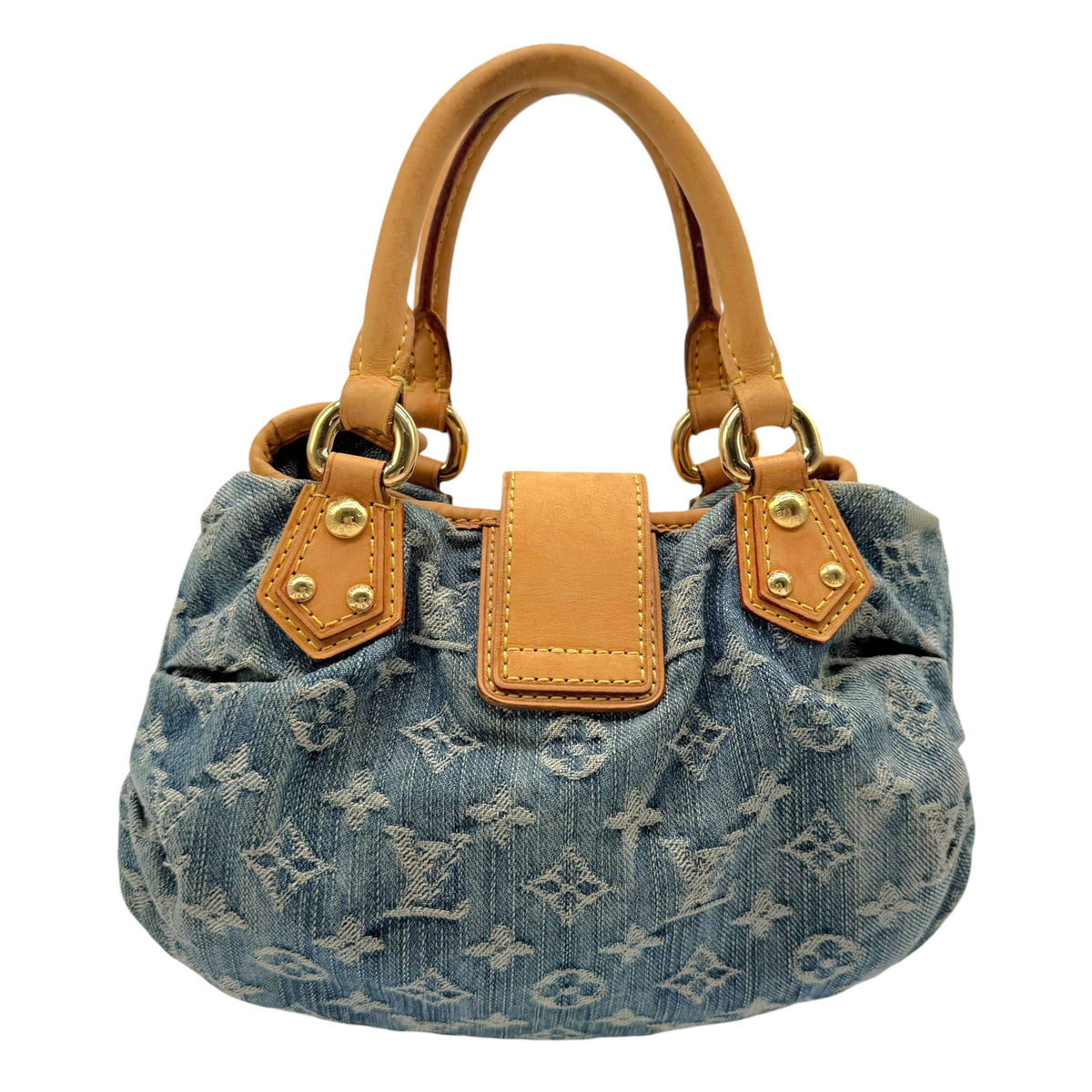 Louis Vuitton Mini Pleaty Handbag Blue Denim