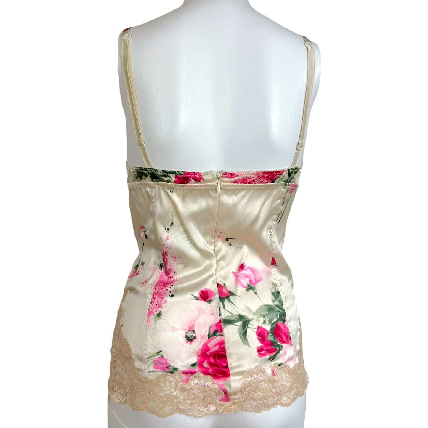 Dolce & Gabbana Ivory Floral & Lace Silk Cami - Outfit Repeater