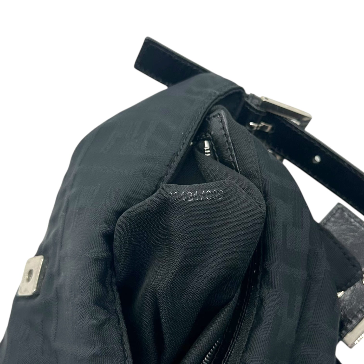 Fendi Black Nylon Zucca Monogram Baguette Bag - Outfit Repeater