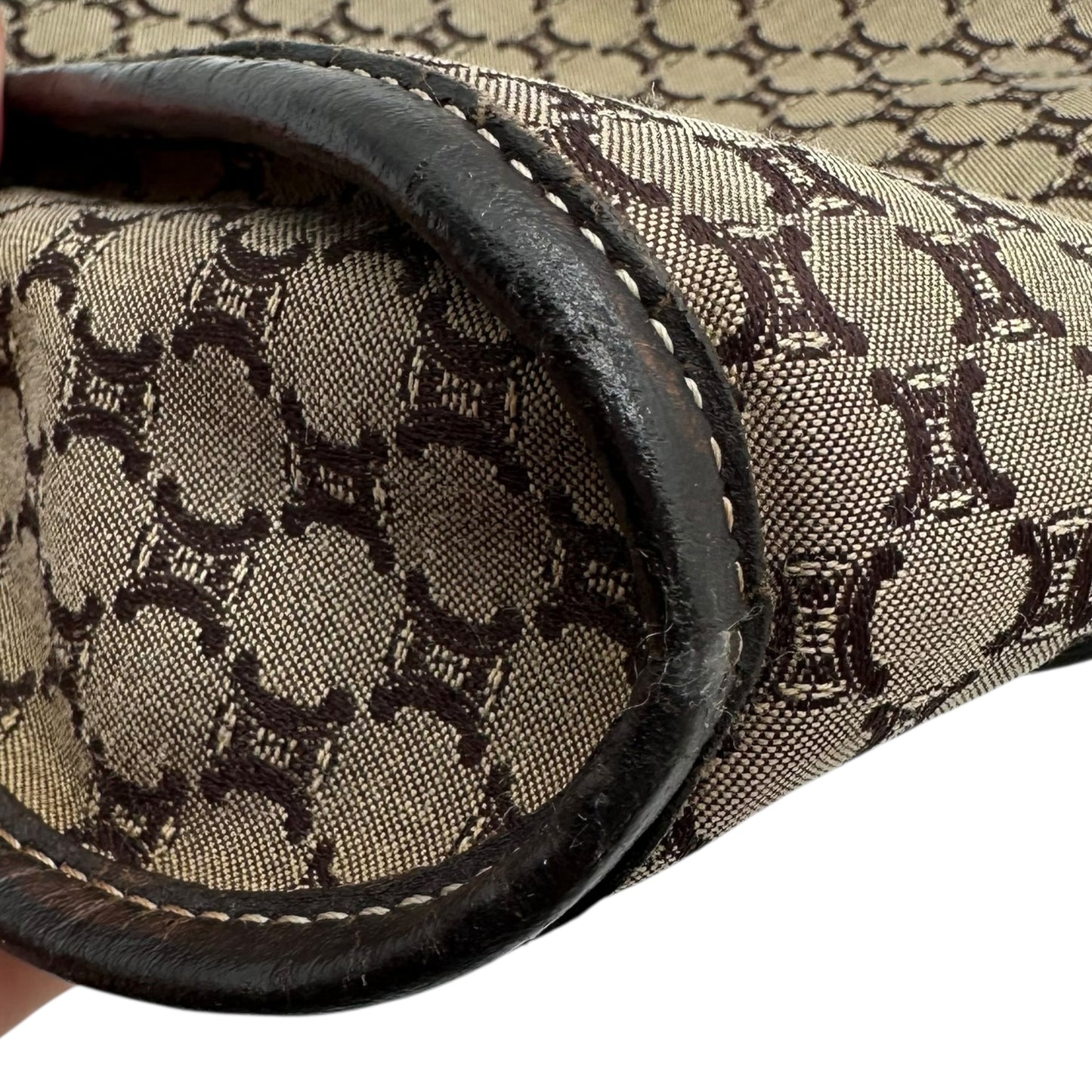 Celine Tan Small Triomphe Monogram Poulbot Bag - Outfit Repeater