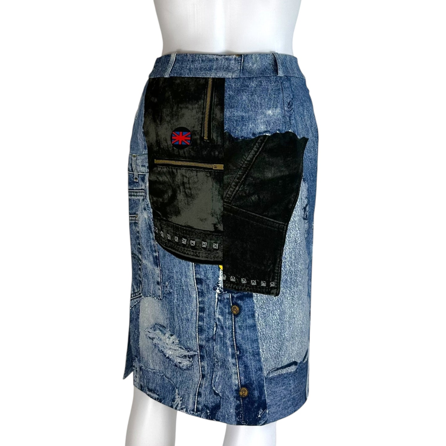 Christian Dior F/W 2001 'Denim' Speedway Midi Skirt