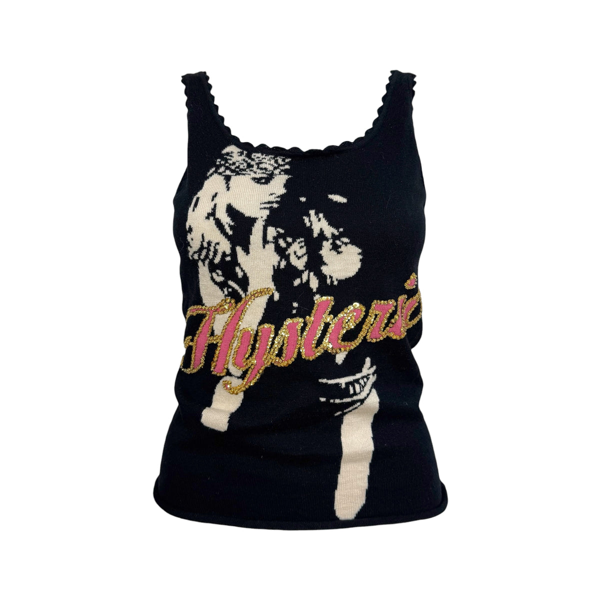 Hysteric Glamour Knit Graphic & Sequin Logo Tank