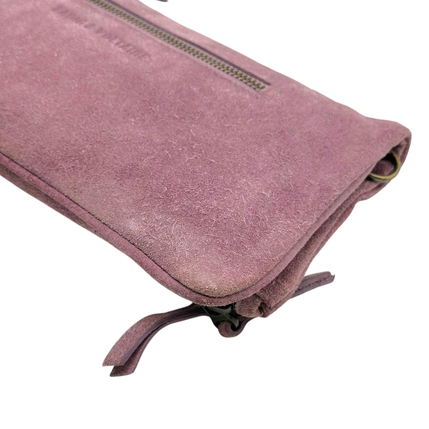 Zadig & Voltaire Purple Suede 2-Way Clutch Bag