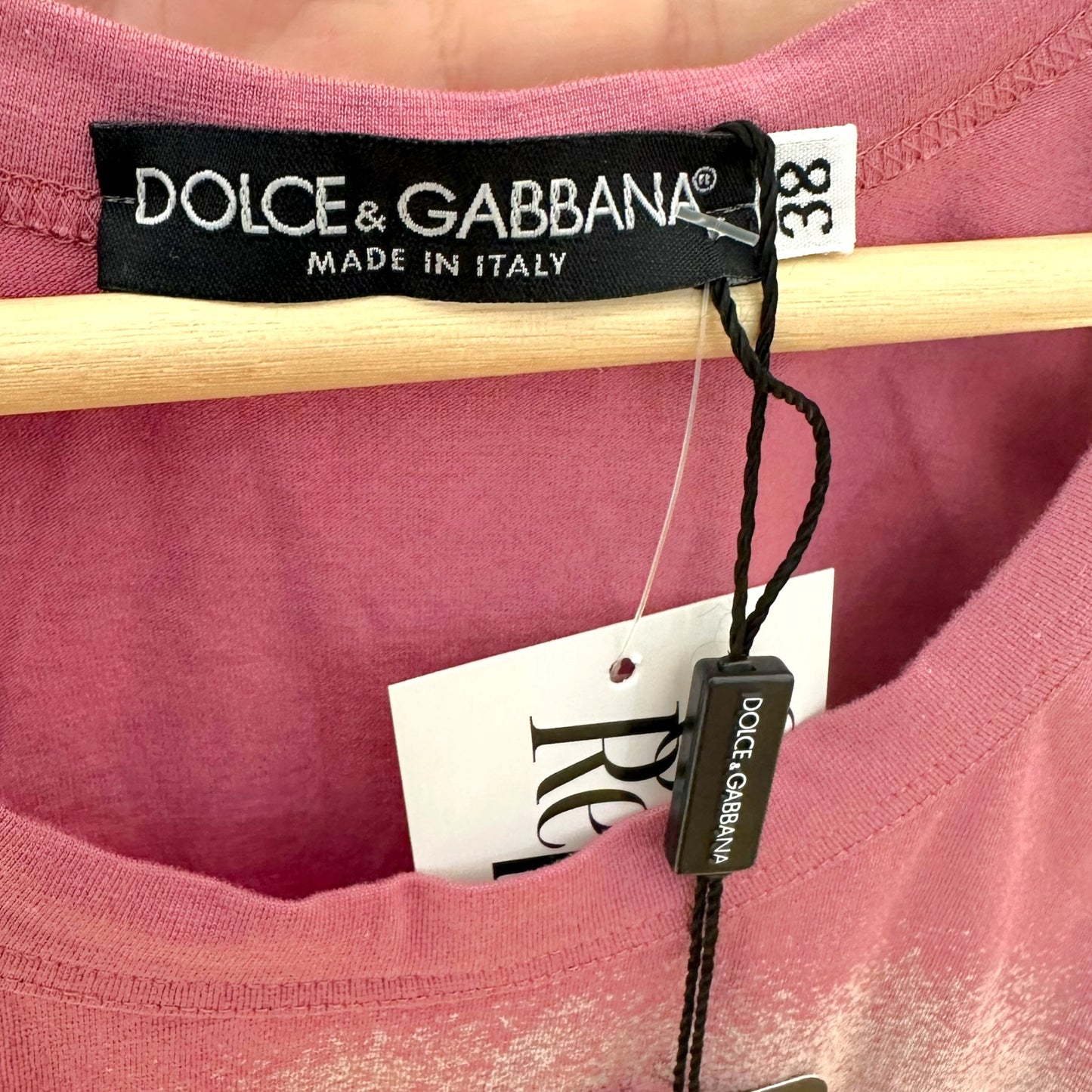 Dolce & Gabbana F/W 2002 Pink Naked Lady Graphic Tank NEW