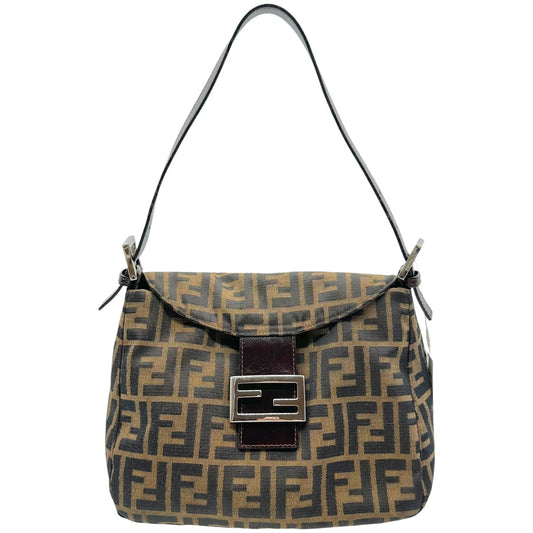 Fendi Classic Zucca Monogram Square Fold-Over Baguette Bag